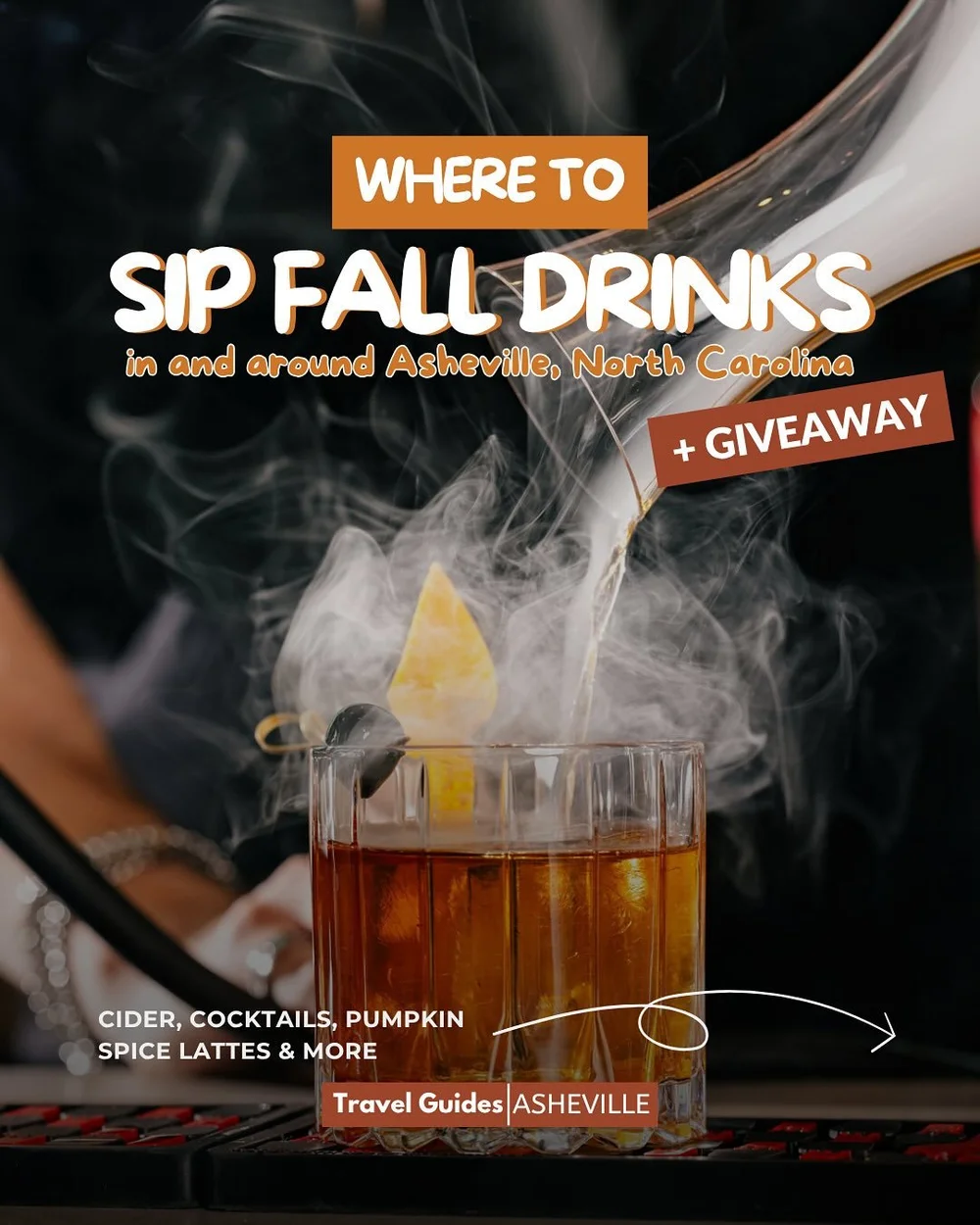 Your Guide To: Where to Sip Fall Drinks in and around Asheville + GIVEAWAY! ☕️🍁🍸🍂🍷

+ Comment &lsquo;GUIDE&rsquo; to get the full guide, fall menus + special discounts for TGA followers! 

𝐇𝐨𝐰 𝐭𝐨 𝐄𝐧𝐭𝐞𝐫 𝐭𝐨 𝐖𝐢𝐧 $𝟐𝟓𝟎 𝐢𝐧 𝐆𝐢𝐟𝐭 