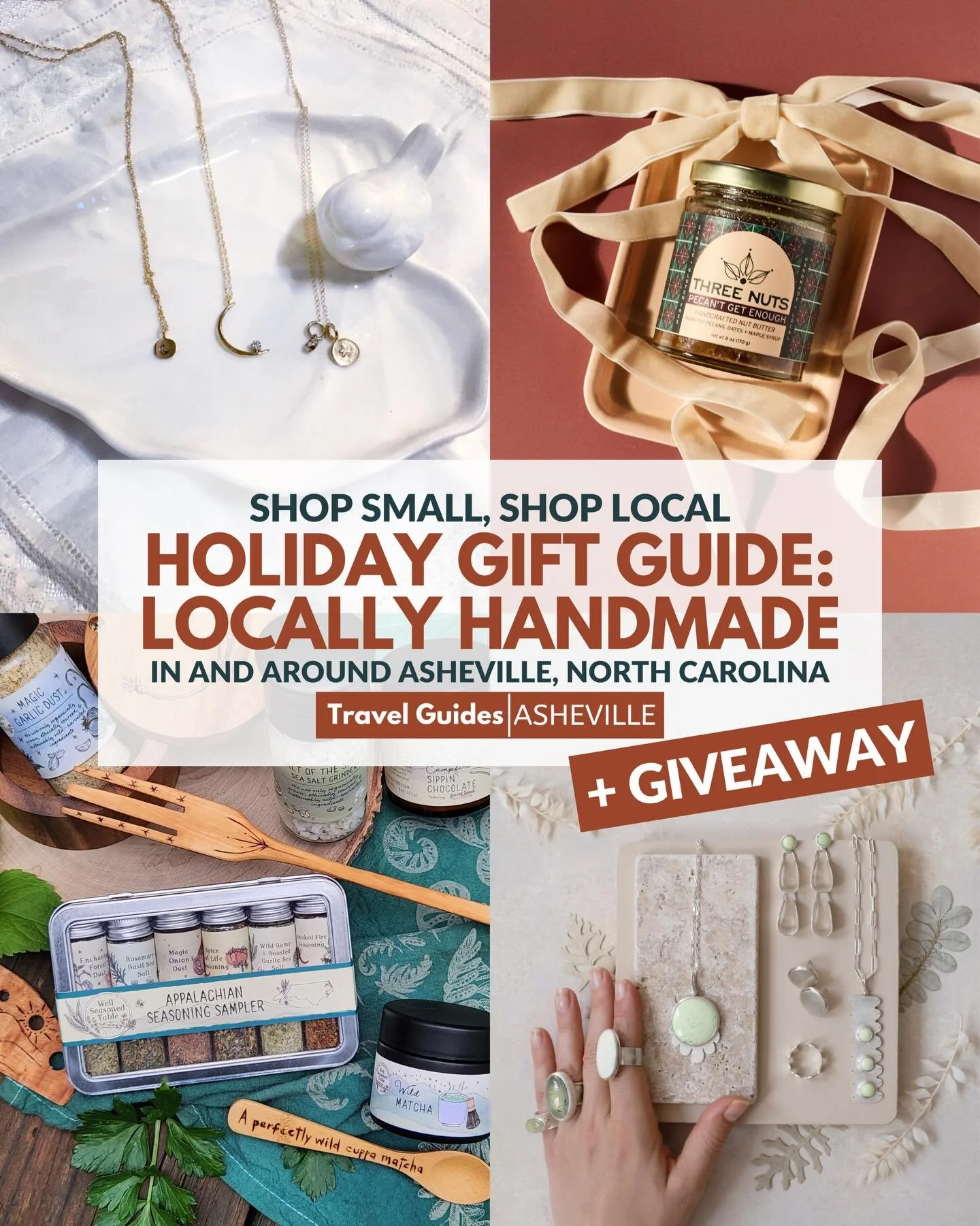 Shop Small, Shop Local Holiday Gift Guide: Locally Handmade in and around Asheville + GIVEAWAY!! 🎁🎄

🔗 Comment &lsquo;HOLIDAY&rsquo; to get the full guide, shopping links + special discounts!

𝐇𝐨𝐰 𝐭𝐨 𝐄𝐧𝐭𝐞𝐫 𝐭𝐨 𝐖𝐢𝐧 $𝟐𝟓𝟎 𝐢𝐧 𝐆𝐢𝐟