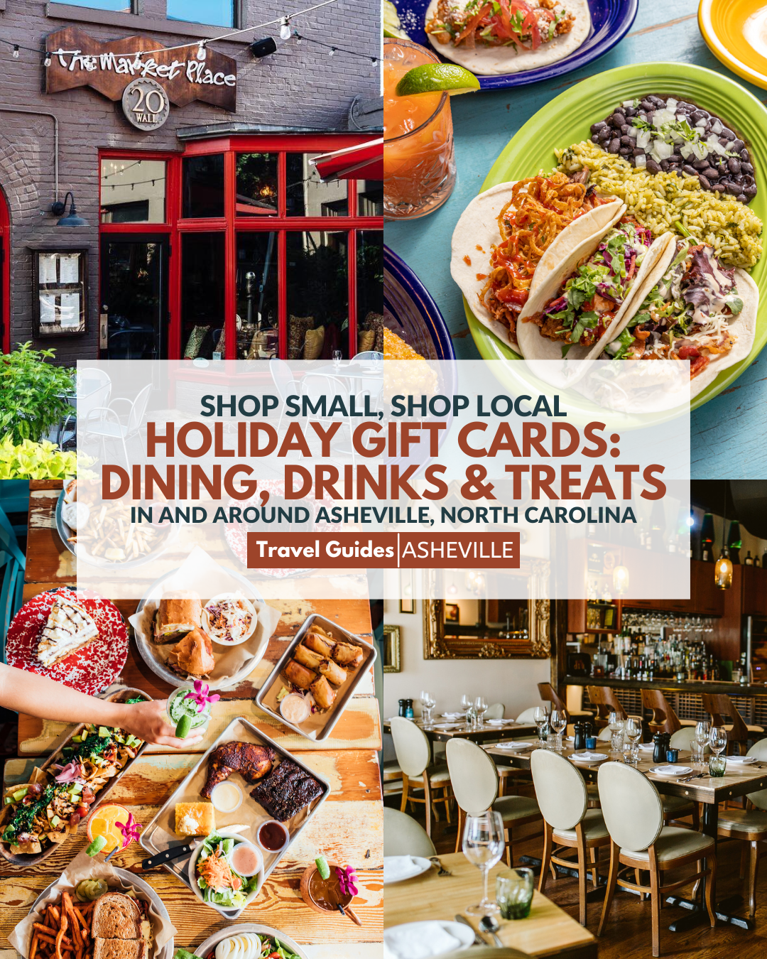 Shop Small, Shop Local Holiday Gift Cards: Dining, Drinks &amp; Treats in and around Asheville, North Carolina