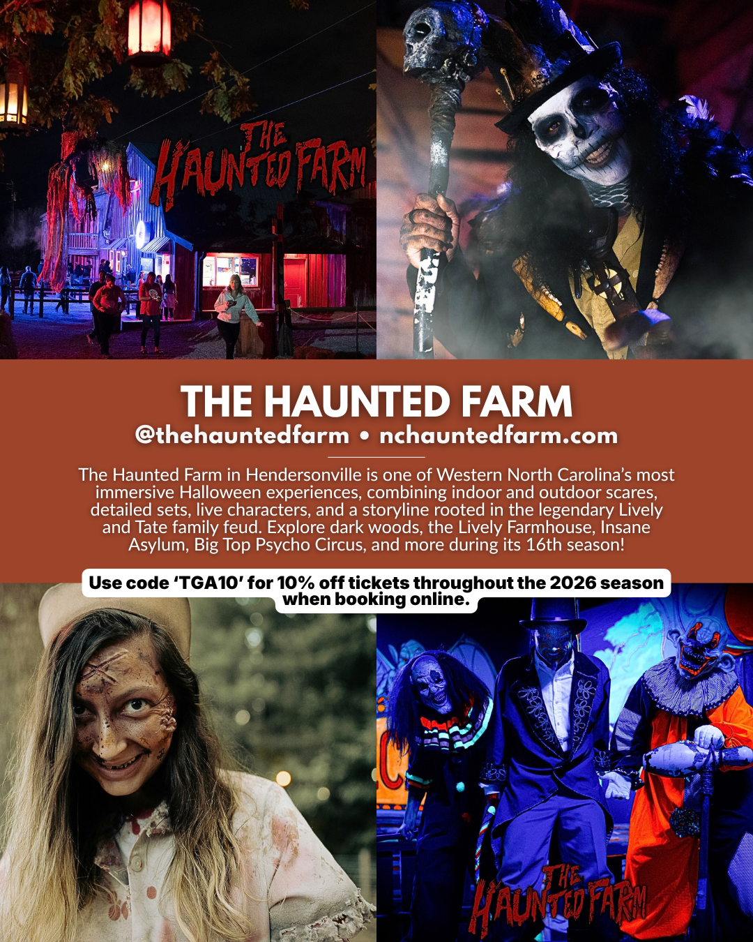 The Haunted Farm Halloween attraction in Hendersonville, North Carolina near Asheville