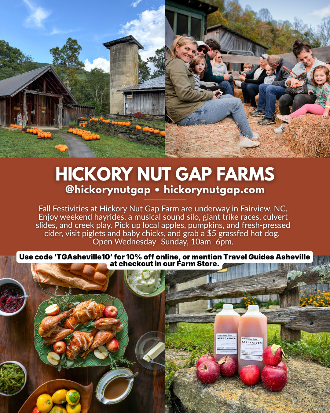Hickory Nut Gap Farm in Fairview, North Carolina near Asheville during the fall season