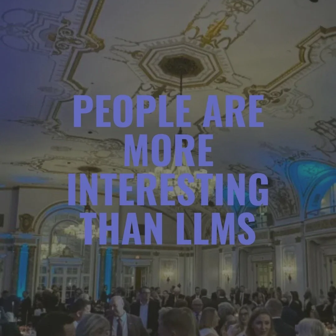 People Are More Interesting Than LLMs