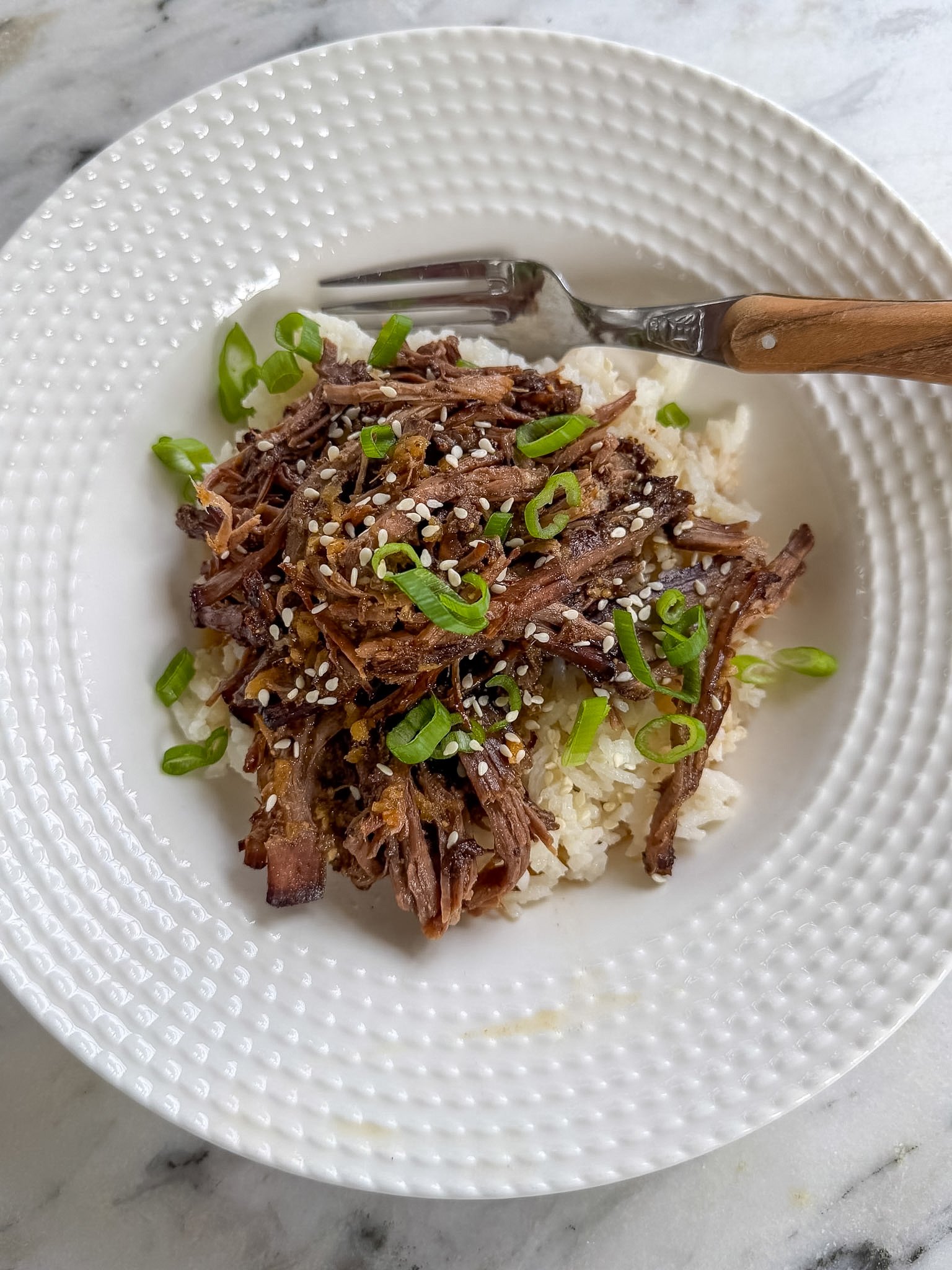 Miso Ginger Shredded Beef 