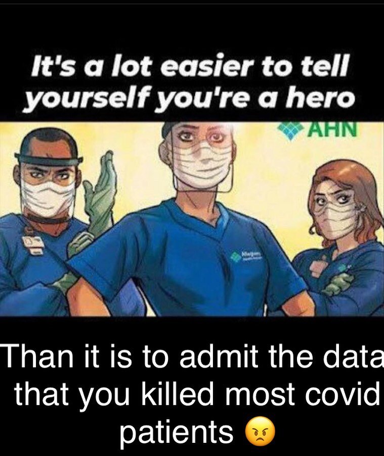 Hospital protocol of intubation, hi peep ventilation and remdesivir is clearly and objectively proven to be the cause of nearly every single &ldquo;covid death&rdquo; in hospital. They incentivised this protocol and paid out 40k per covid admission, 