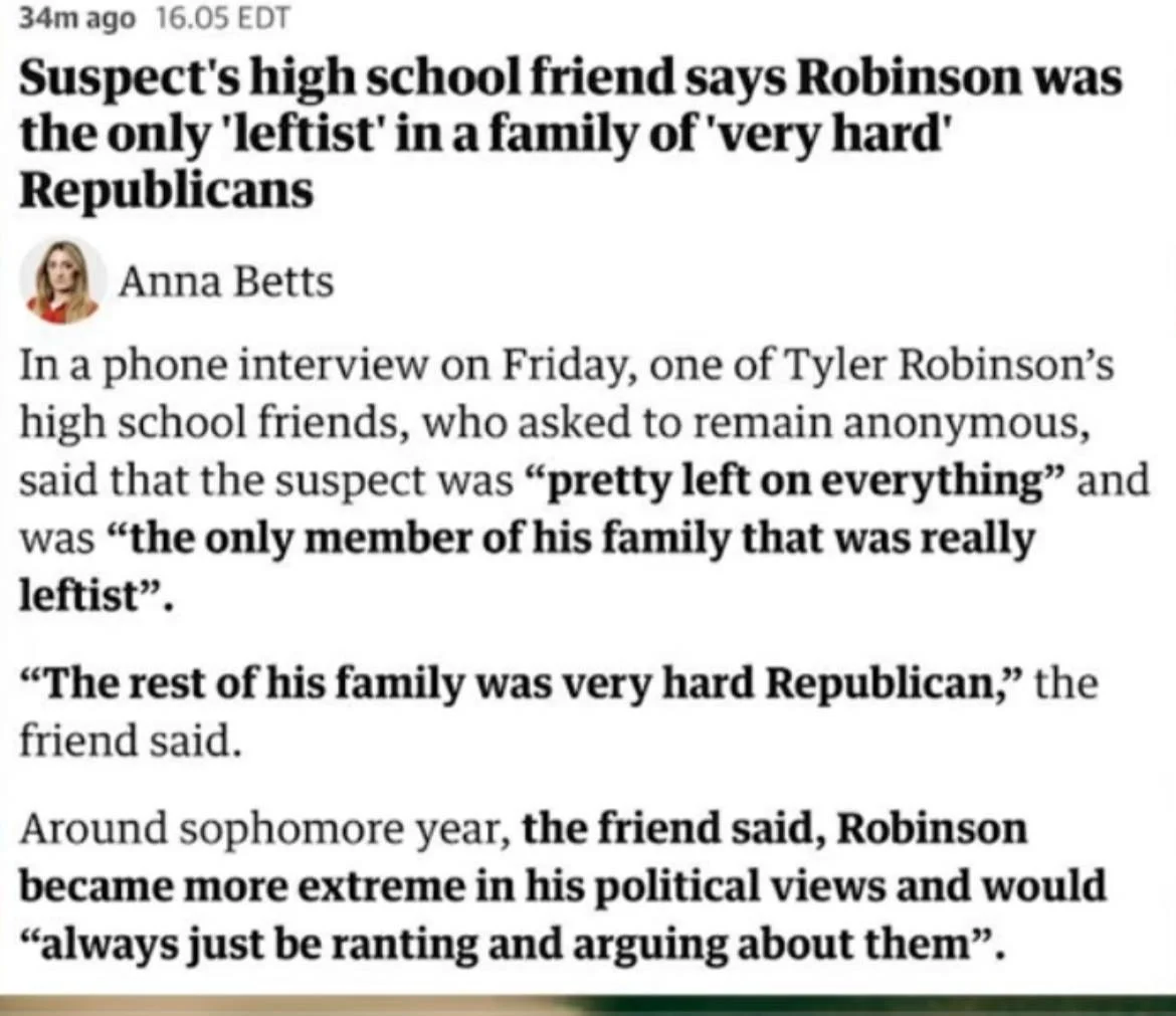 His own high school best friend has come out on interview directly saying that he went down the radical leftist pipeline, direct words.

This is the same best friend who is actively communicating with them on discord server literally told him after h