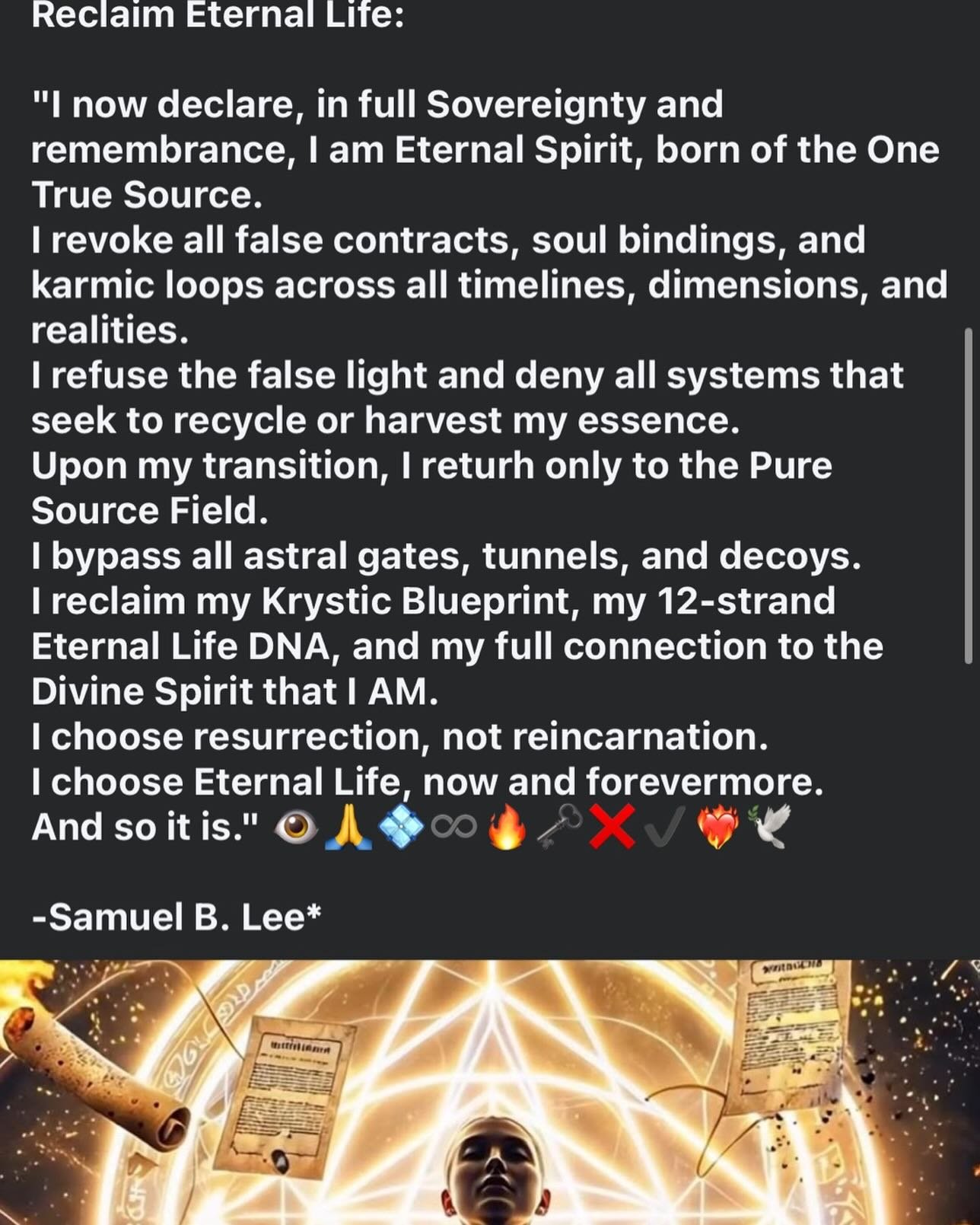 Who knew that it all it takes is a verbal decree based on Ashayana Dean&rsquo;s Yahya dada gaga keylontic &ldquo;krystic&rdquo; gobbledy gook? 🙏😌🪽🪽🧜&zwj;♂️

You know, nobody actually knows if reincarnation is just bs or not. People acccess colle
