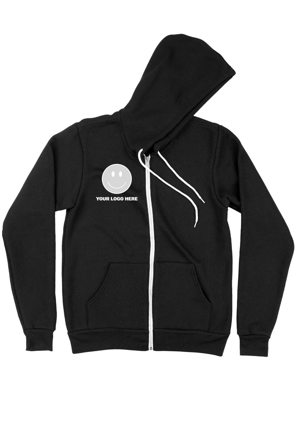 Poly-Blend Zip-Up Hoodie