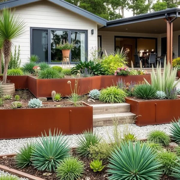 Steel planters