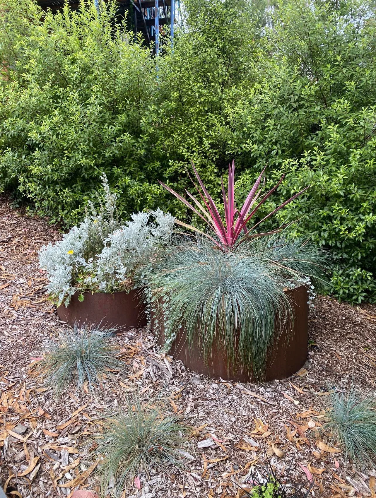 CIRCULAR CORTEN STEEL PLANTERS