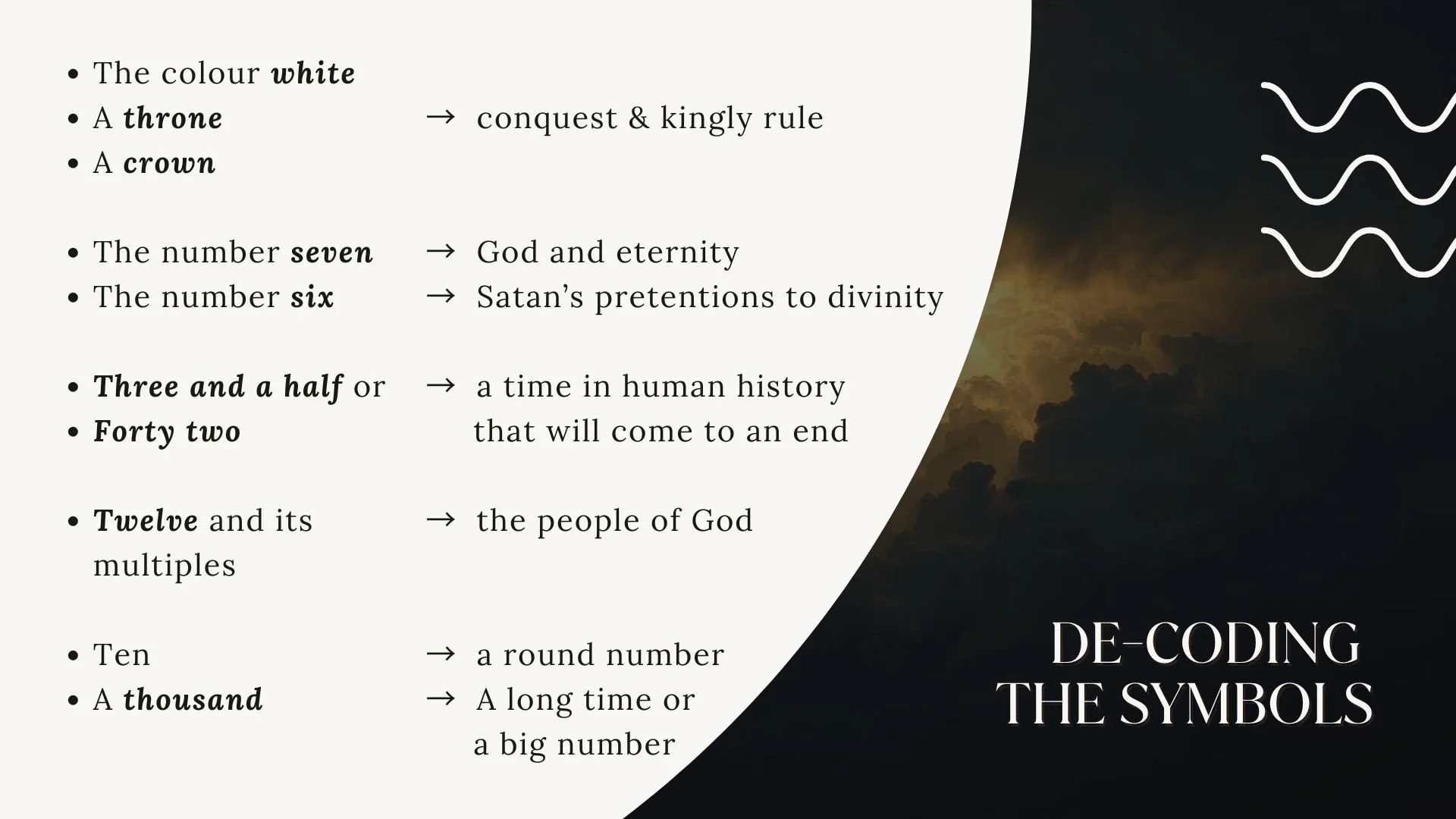'Cheat sheet' for Revelation symbology - page 1