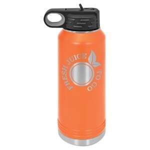 Smartlee Insulated Water Bottle with Straw & Spout Lid - 32oz Leak