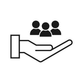 A black and white icon of a person with a clock above their head, indicating time management or waiting.