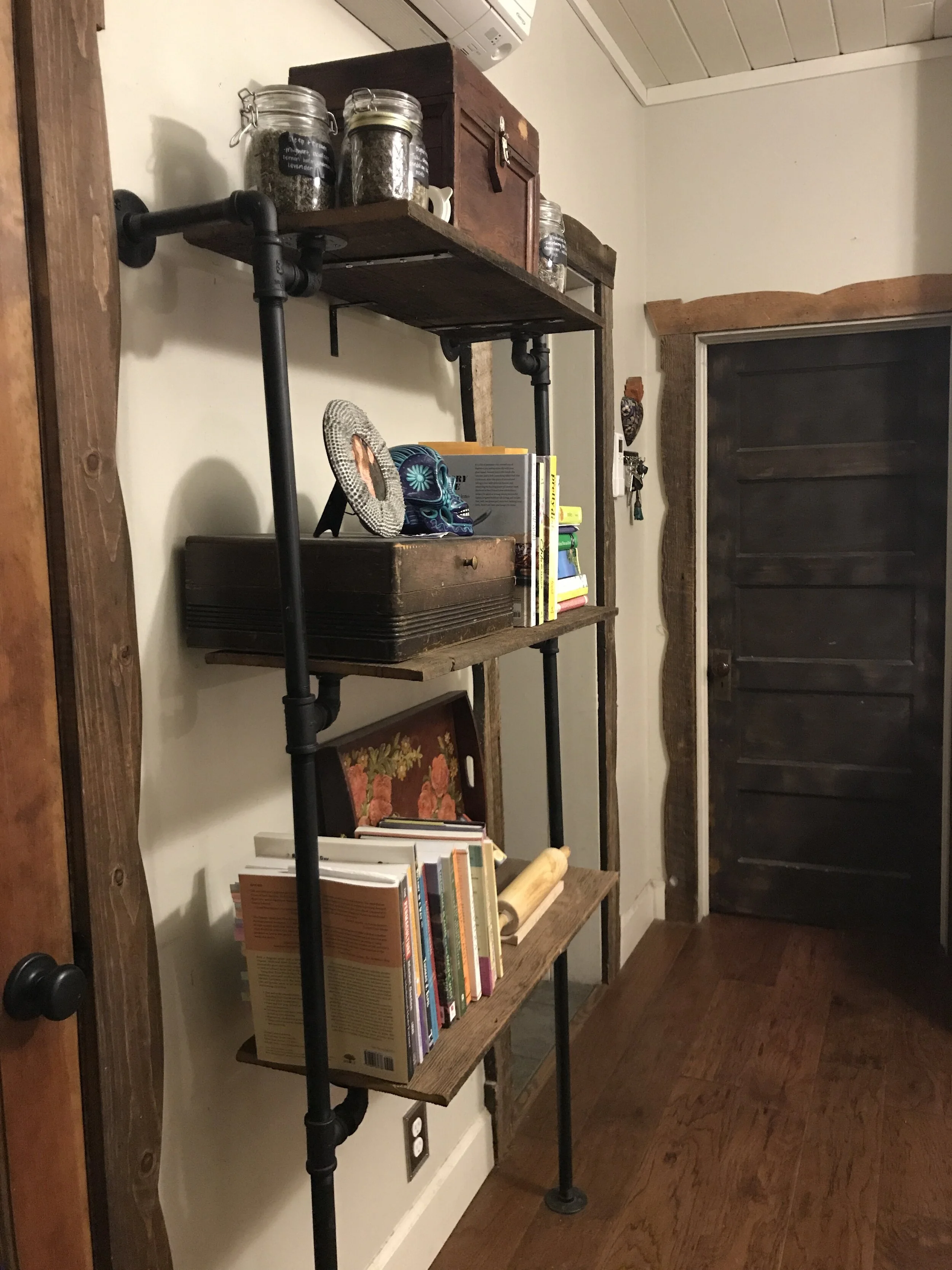Side view of added shelving