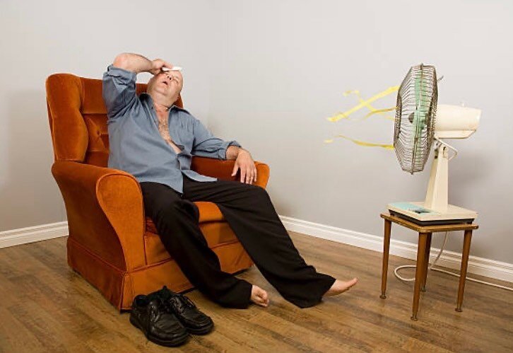 Don&rsquo;t be this guy over summer 😳Efficient air conditioning is a must! Call us now to find out more 0800 123 311