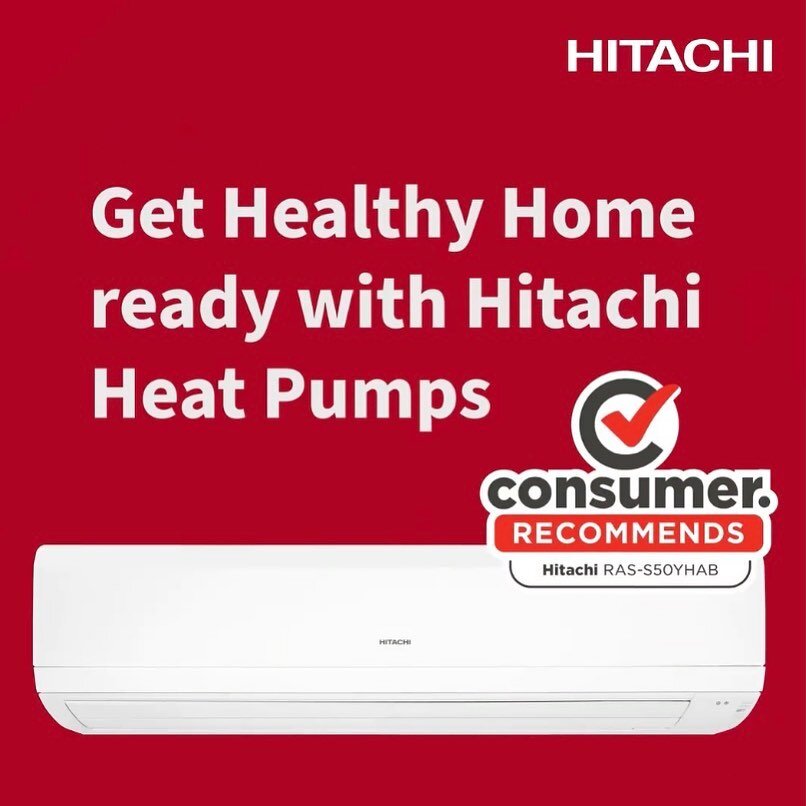 Is your property healthy home ready? We can help with that! 😍 Proud supplier of Hitachi Heat Pumps