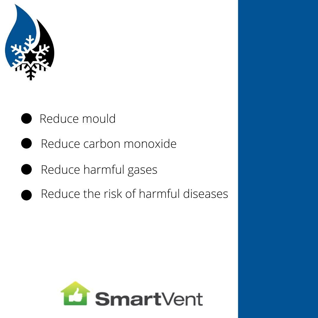 Now more than ever it is important to ensure our homes have adequate ventilation. SmartVents can dramatically reduce the amount of moisture that winter brings ❄️🌨 Ask us how a SmartVent could work for you!