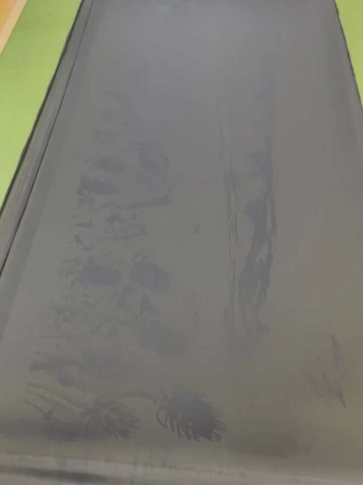 I visited the #sevensisterscountrypark a few times last year with my concertina sketchbook and art materials. Such a beautiful view! I have created a #screenprint based on one of my drawings.