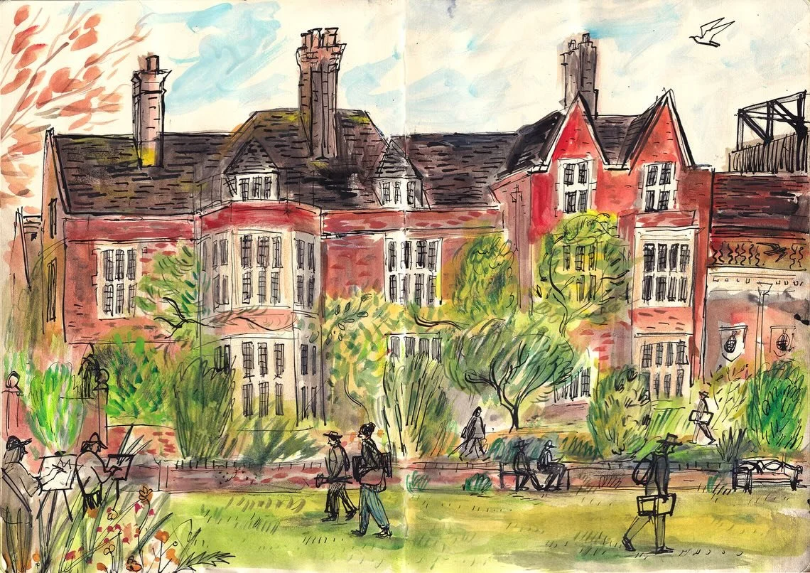 Lovely day drawing with lots of artists @glyndebourne arranged @jacksons_art Thanks to the organisers The time flew by. Lots of small drawings and worked larger. I&rsquo;ve been here a few times over the years  Most recently to see the Railway Childr