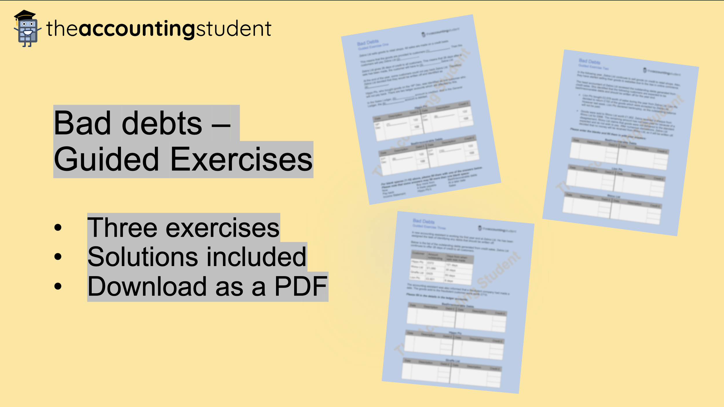 bad debts guided exercises the accounting student cover.png