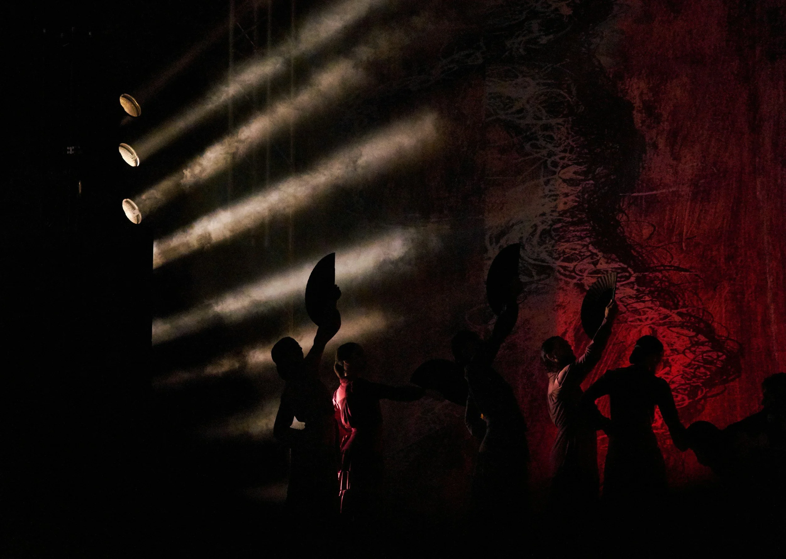 Flamenco musicians and dancers on stage live