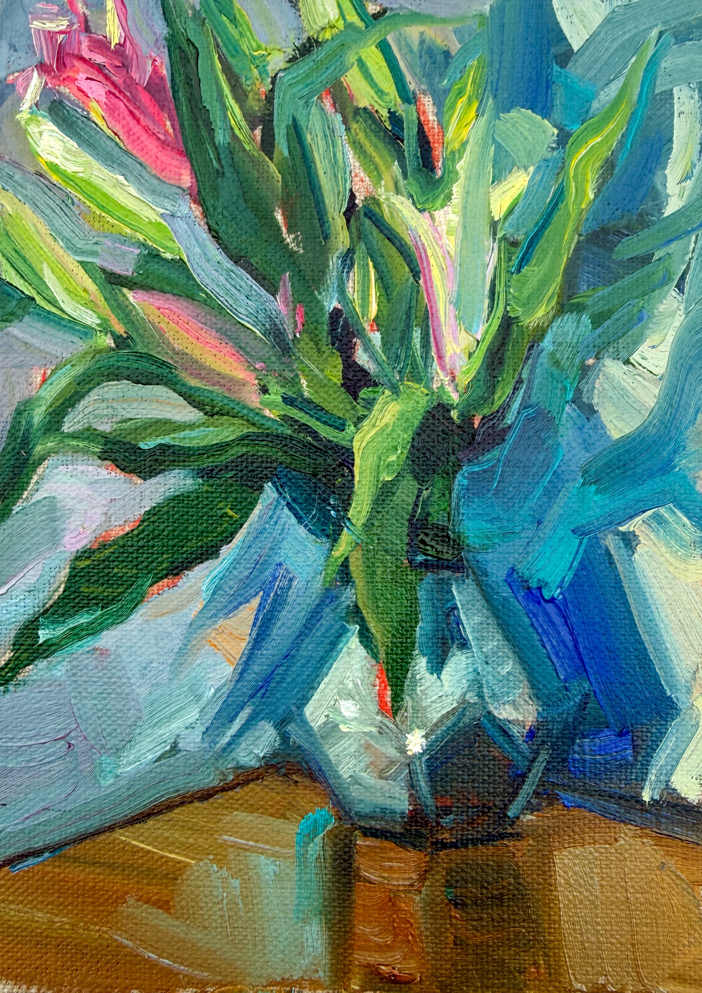 White Lillies in Vase Study 5 x 7 inches, oil on linen panel, 2025