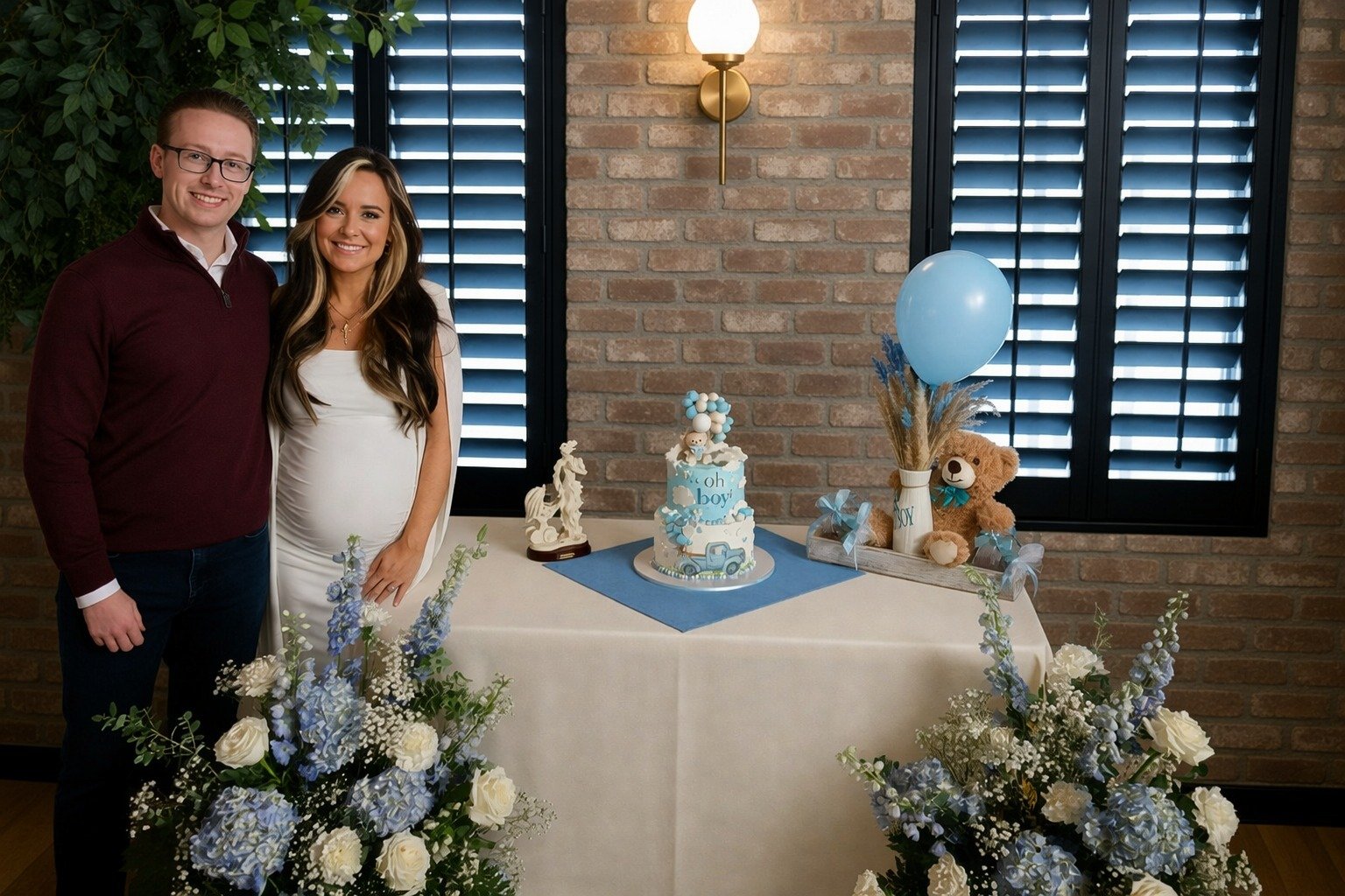 A beautiful celebration for a baby boy 💙 Soft blue details, elegant florals, and the sweetest cake display created the perfect setting for this special baby shower. Cake by Sheryl Stanco and floral displays by Penny's Petals of Millstone Township.