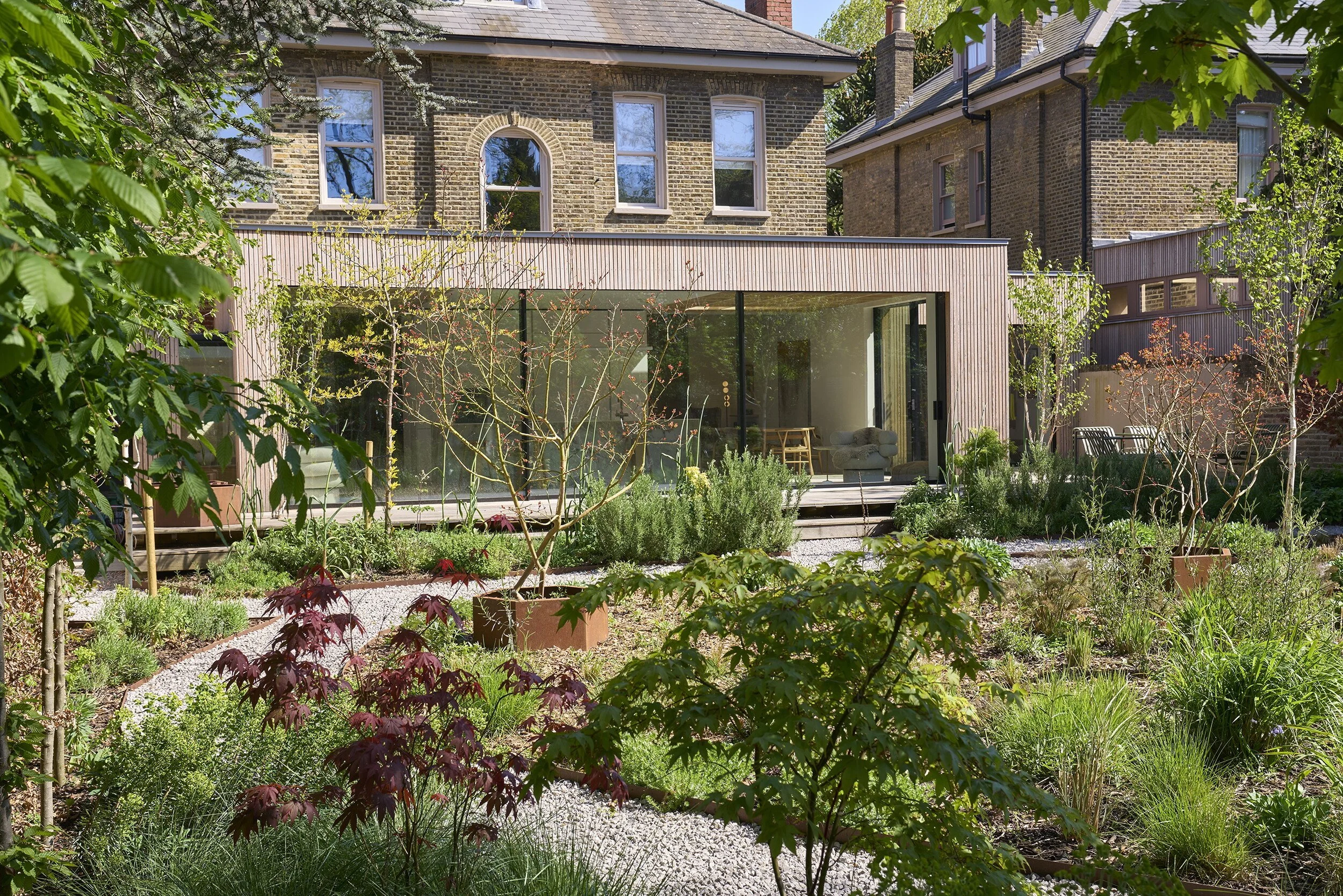 Timber Framed Extension to a Detached victorian house in a London Conservation Area