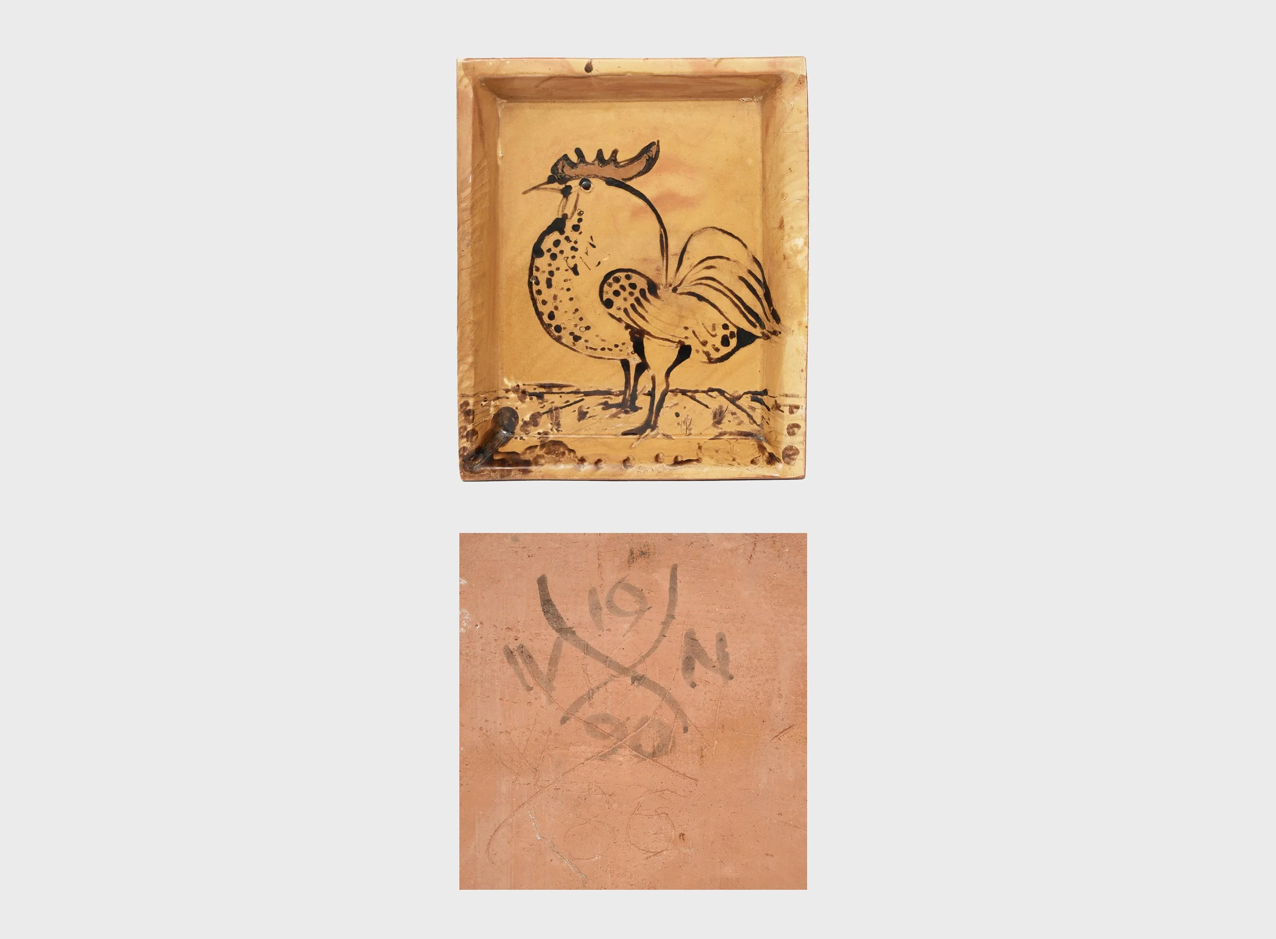 Large cockerel plate