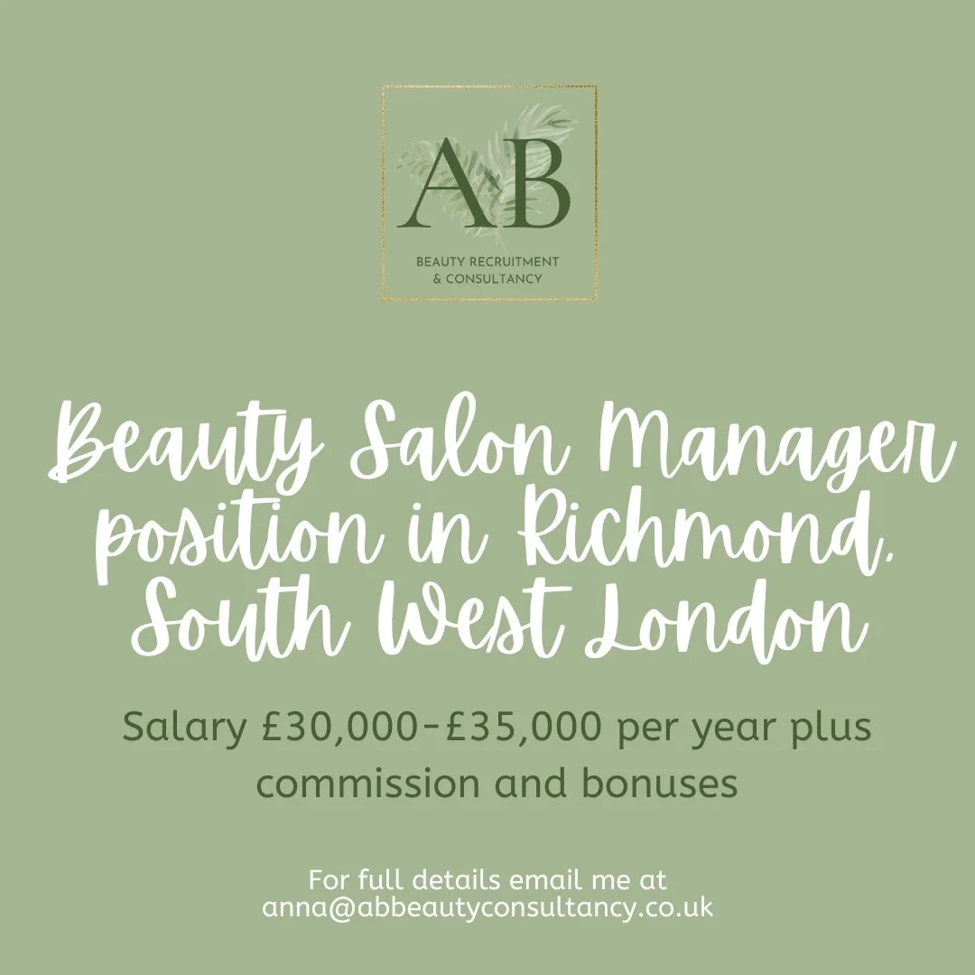 I am thrilled to be recruiting for a NEW salon in Richmond, South West London.

The role is for a Senior Beauty Therapist / Beauty Salon Manager
&pound;30,000 - &pound;32,000 + Commission &amp; Bonus Scheme

Are you an experienced Senior Beauty Thera