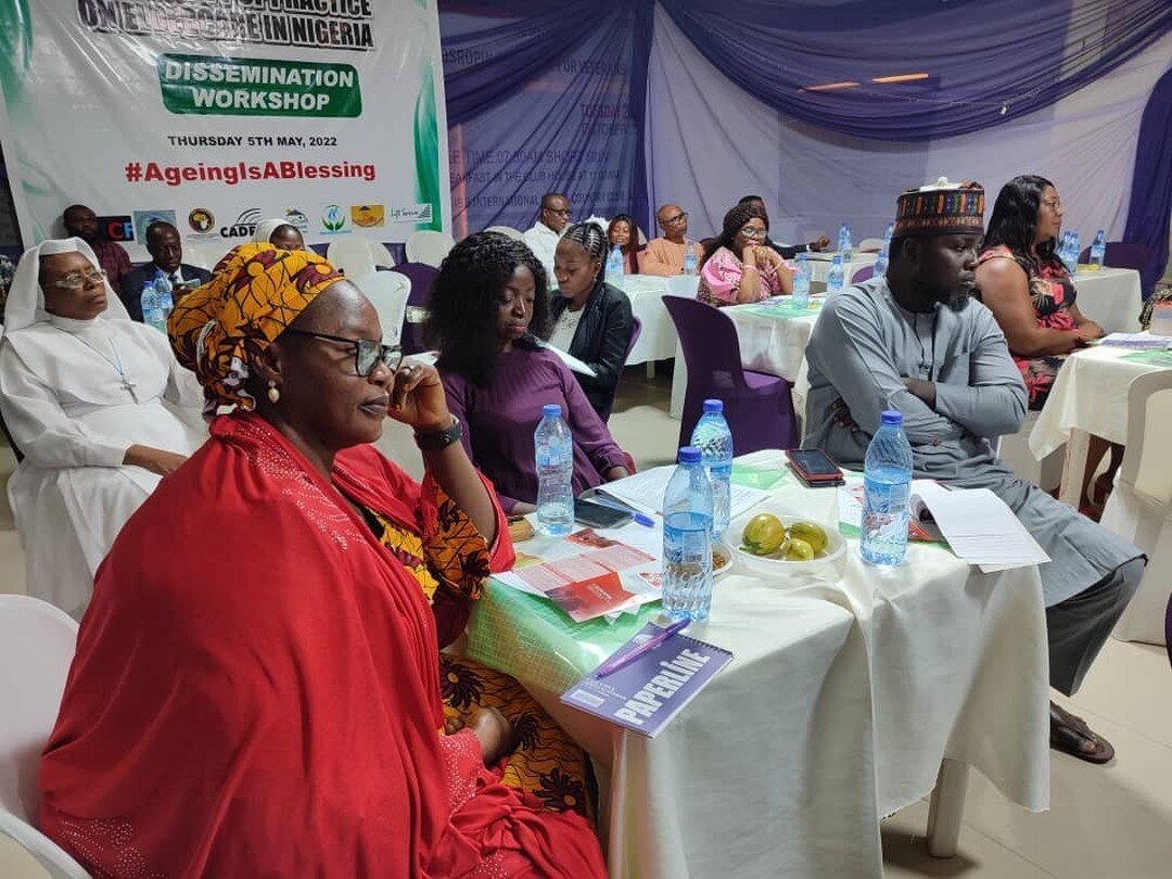 Moments from the Abuja workshop on COP dissemination of survey findings.

Senator Eze Ajoku, President of COSROPIN, announced during his speech that the Older Persons Rights and Privileges Bill, which provides a legal framework for the protection of 