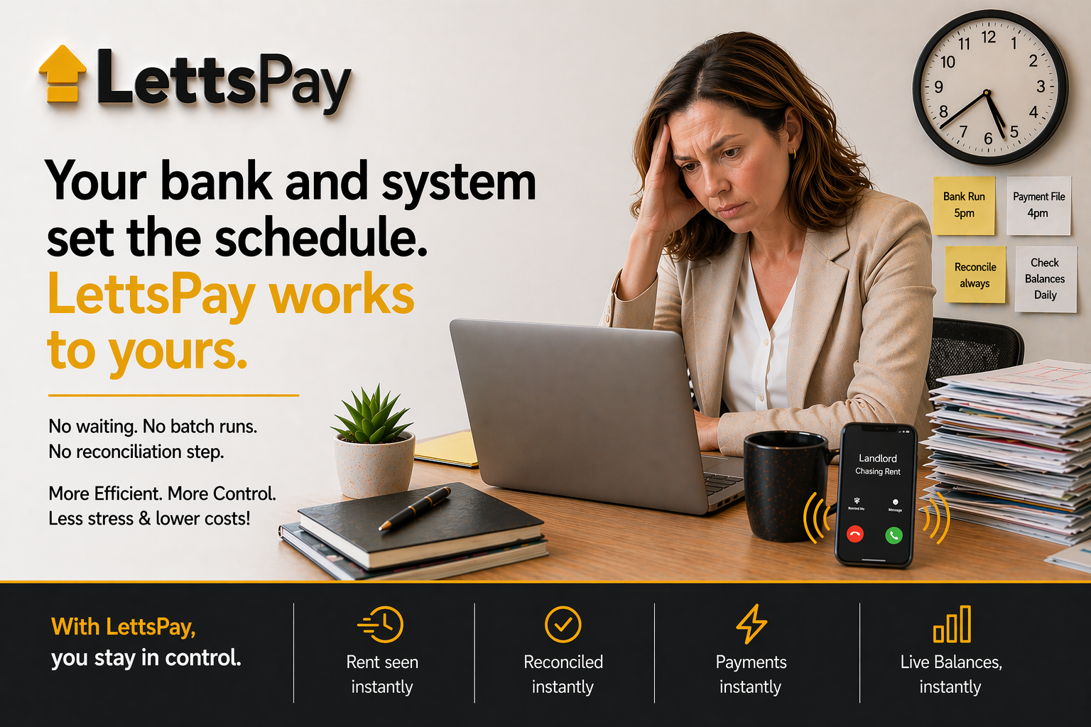 Working to bank schedules or your own?