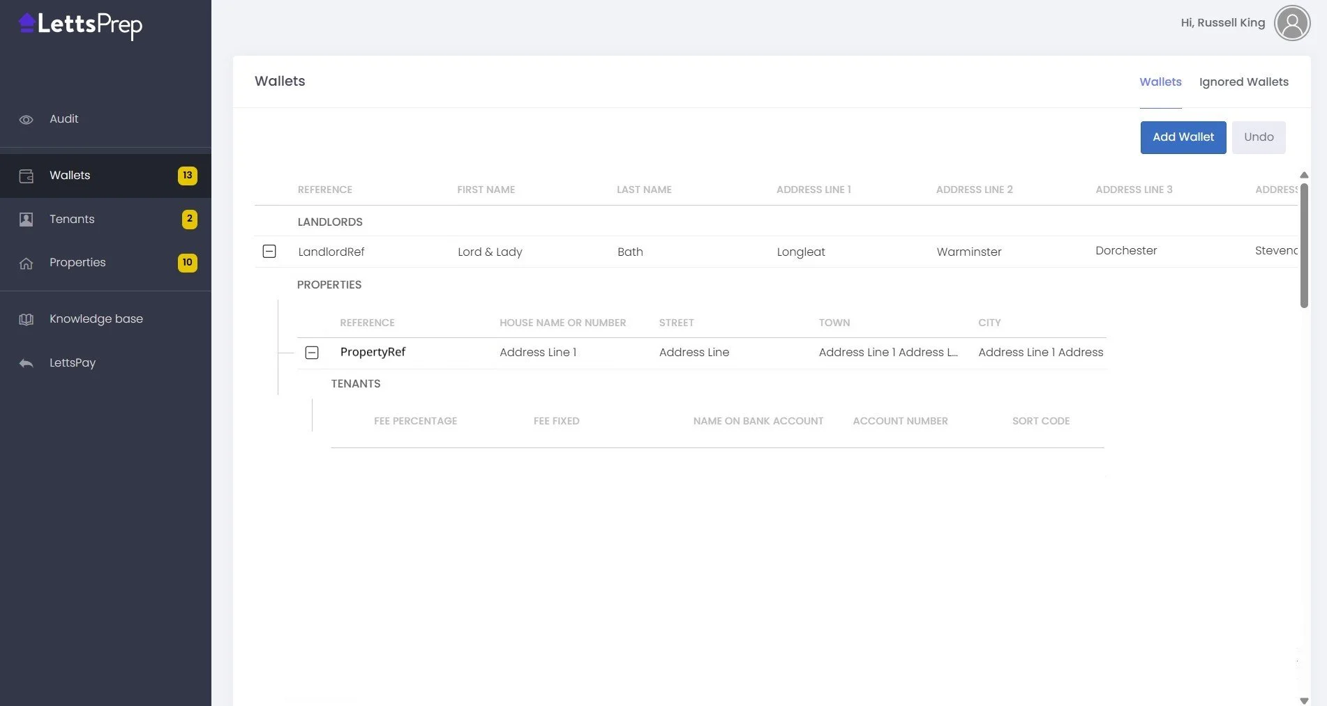 An image of LettsPrep data staging area for data review and verification prior to promotion into the LettsPay platform.