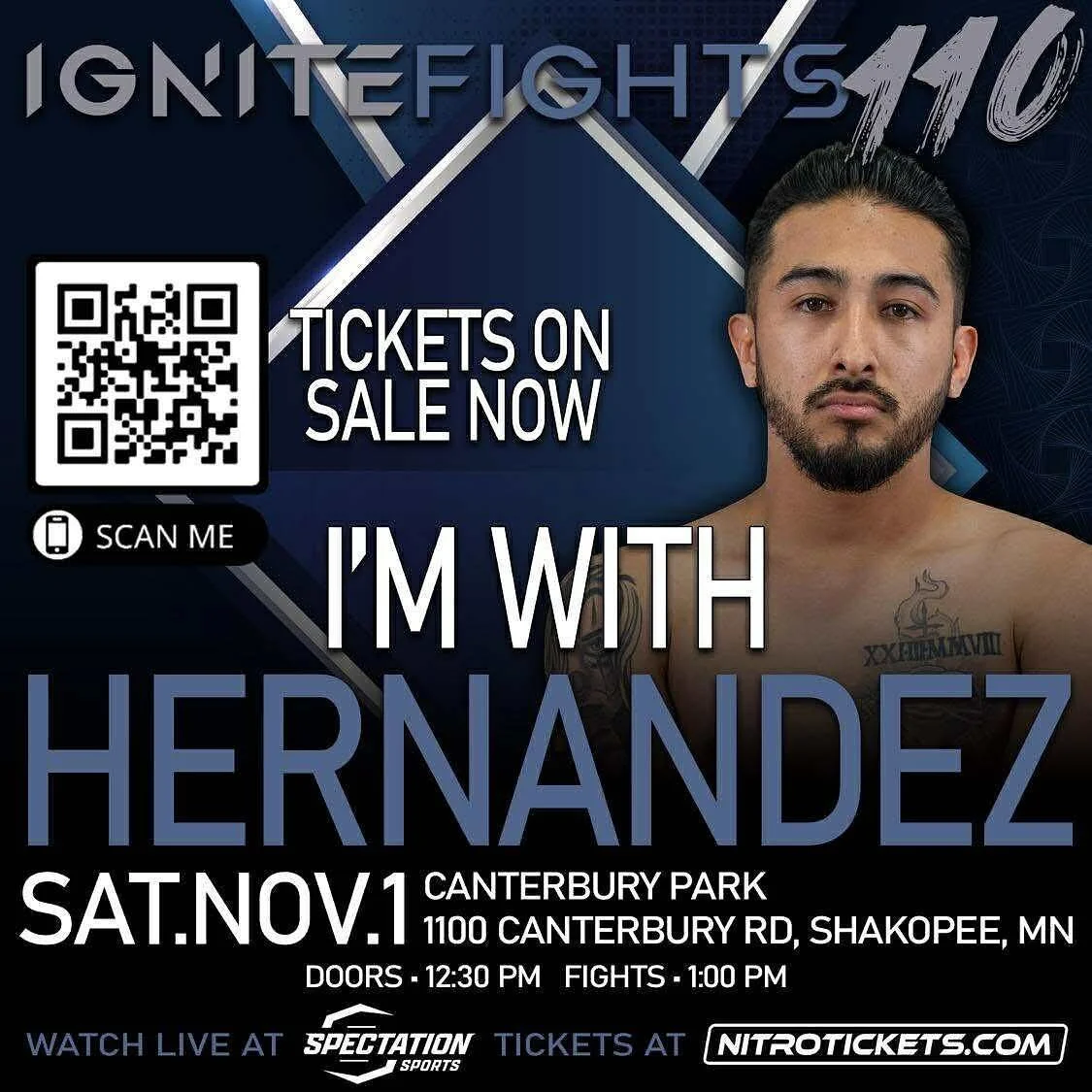 Come support @antony_mk4 as he steps back into the ring for @ignitefights on November 1st!