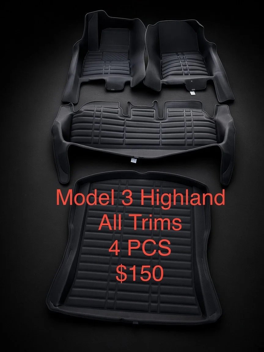 Tesla Model 3 Highland All Weather Floor Mats 4PCS
