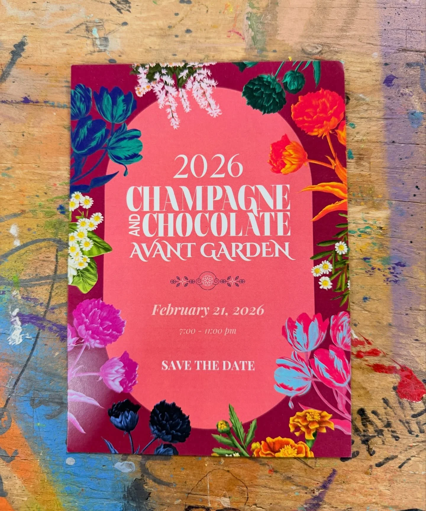 Who will be at the most colorful gala of the season? Yours truly will be printing the art take away for the evening. Customize yours or take one I&rsquo;ve prepped, the choice is up to you! 

#champagneandchocolate