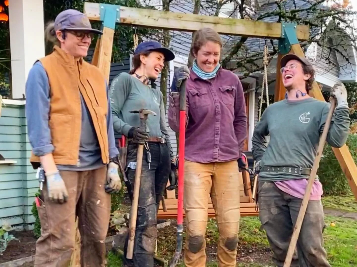 From my little crew to yours, wishing you a wonderful holiday filled with laughter and warmth ⭐️
&bull;
&bull;
#gdpdx #gardendesignpdx #thankful #bestteam #womanownedbusiness #womenandqueerinlandscaping