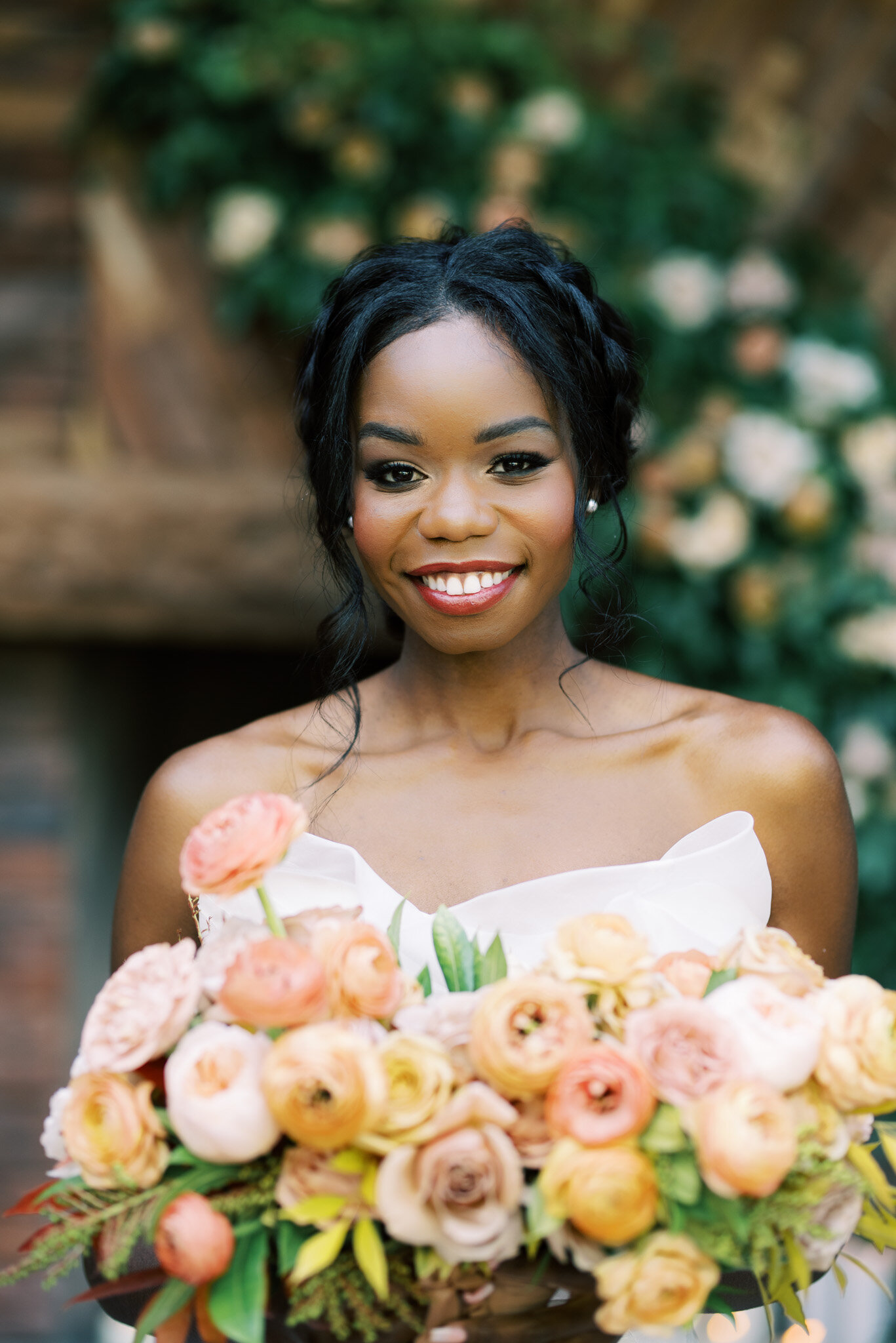 Glam Bridal Makeup for African American Brides