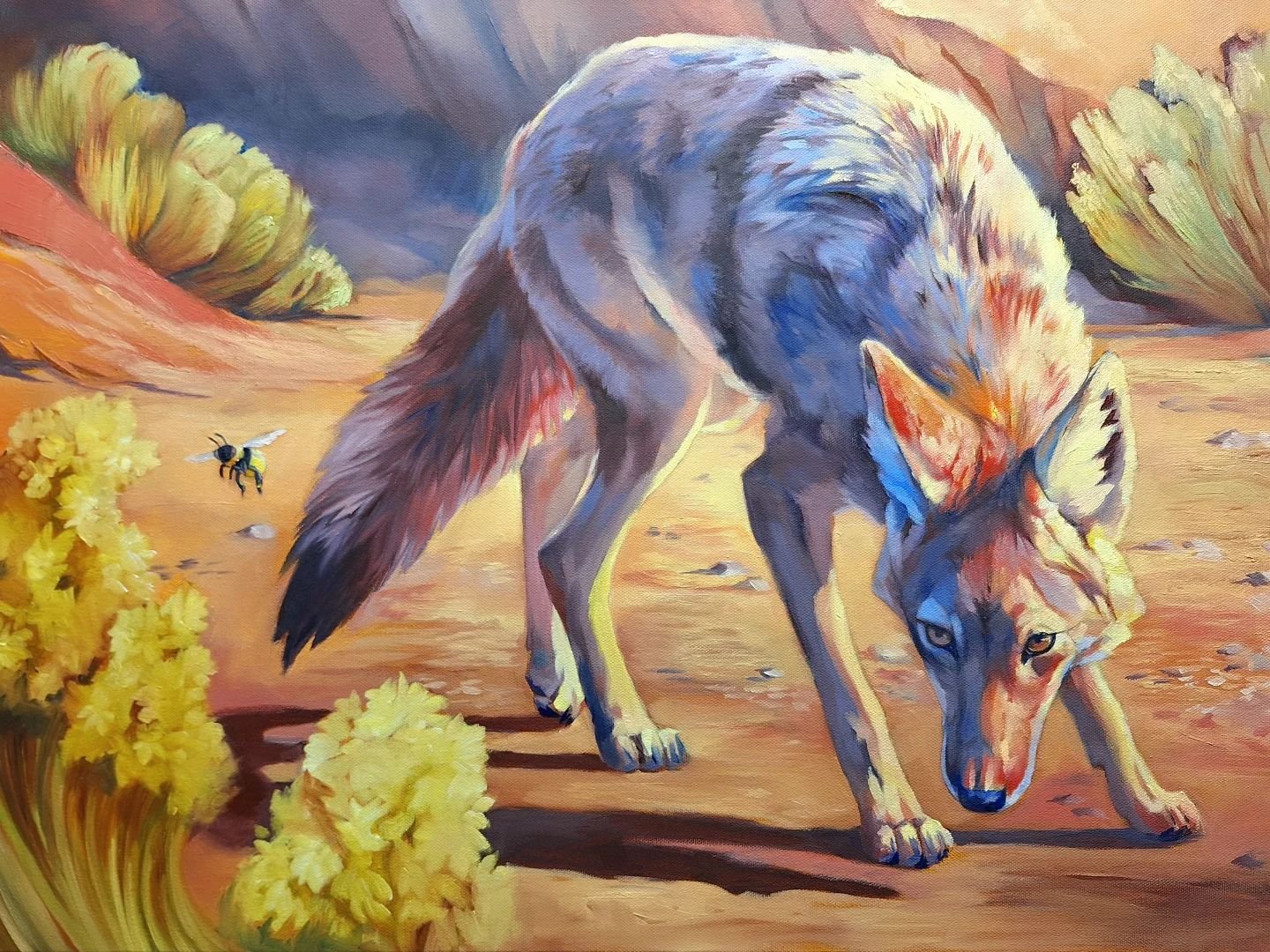 I finished him! What do you think I should call this piece?

Oil on canvas
24x18
Available 

#coyote #oilpainting #painting #wildlifeartist #nature #color #beautiful #wildlifeartist #art #artist