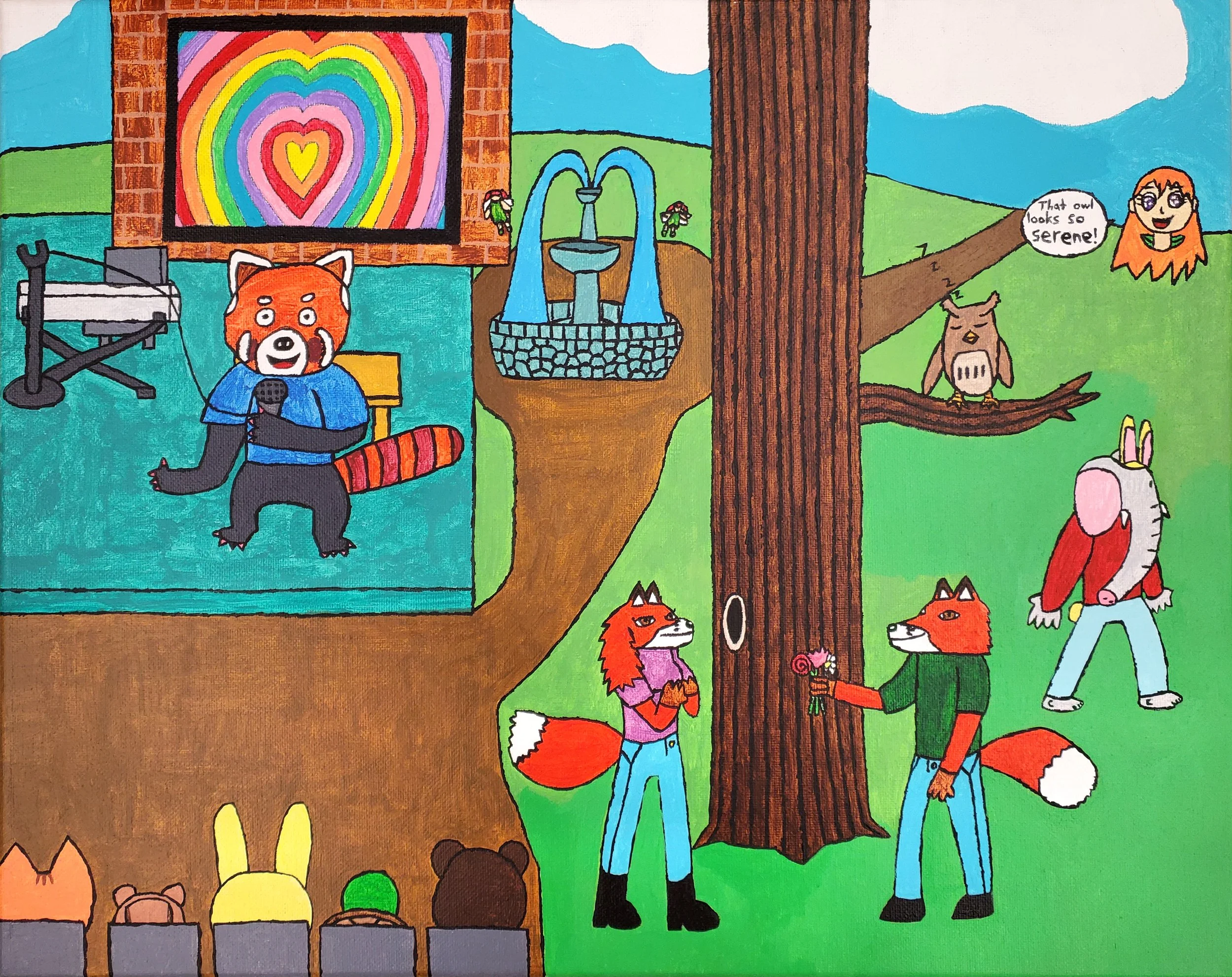 Matthew S_Performing in an Animal Village - SOLD.jpg