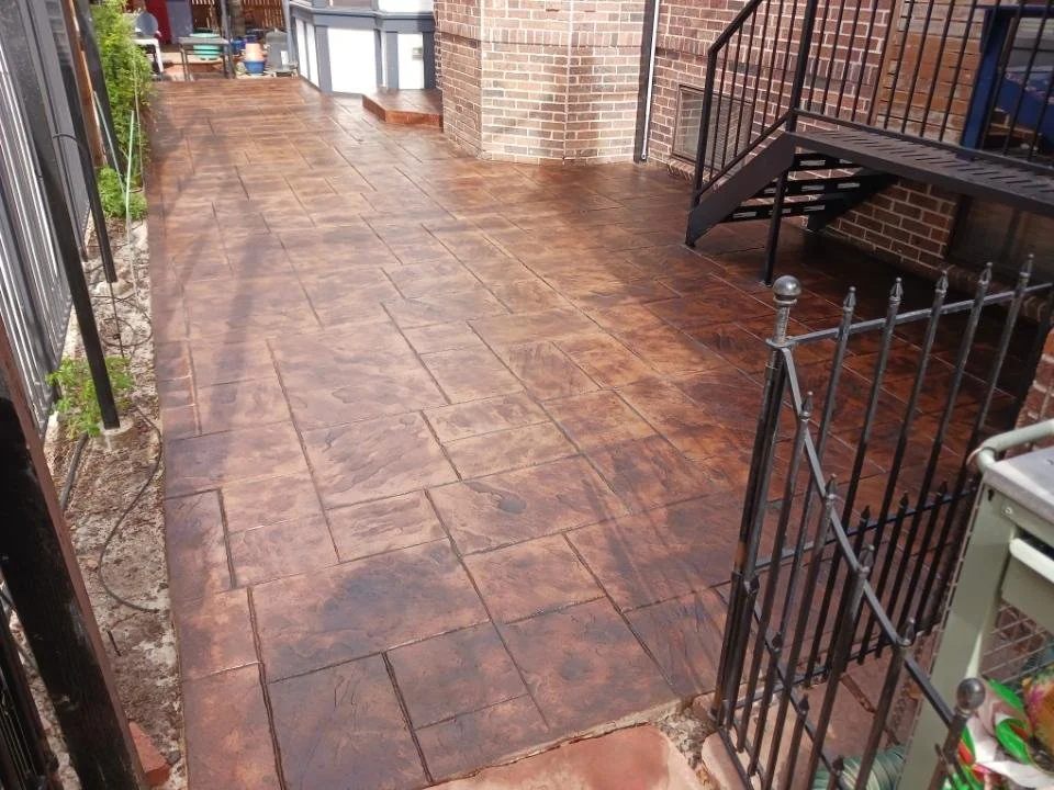 Concrete Stained Walkway and Patio in Highlands Ranch
