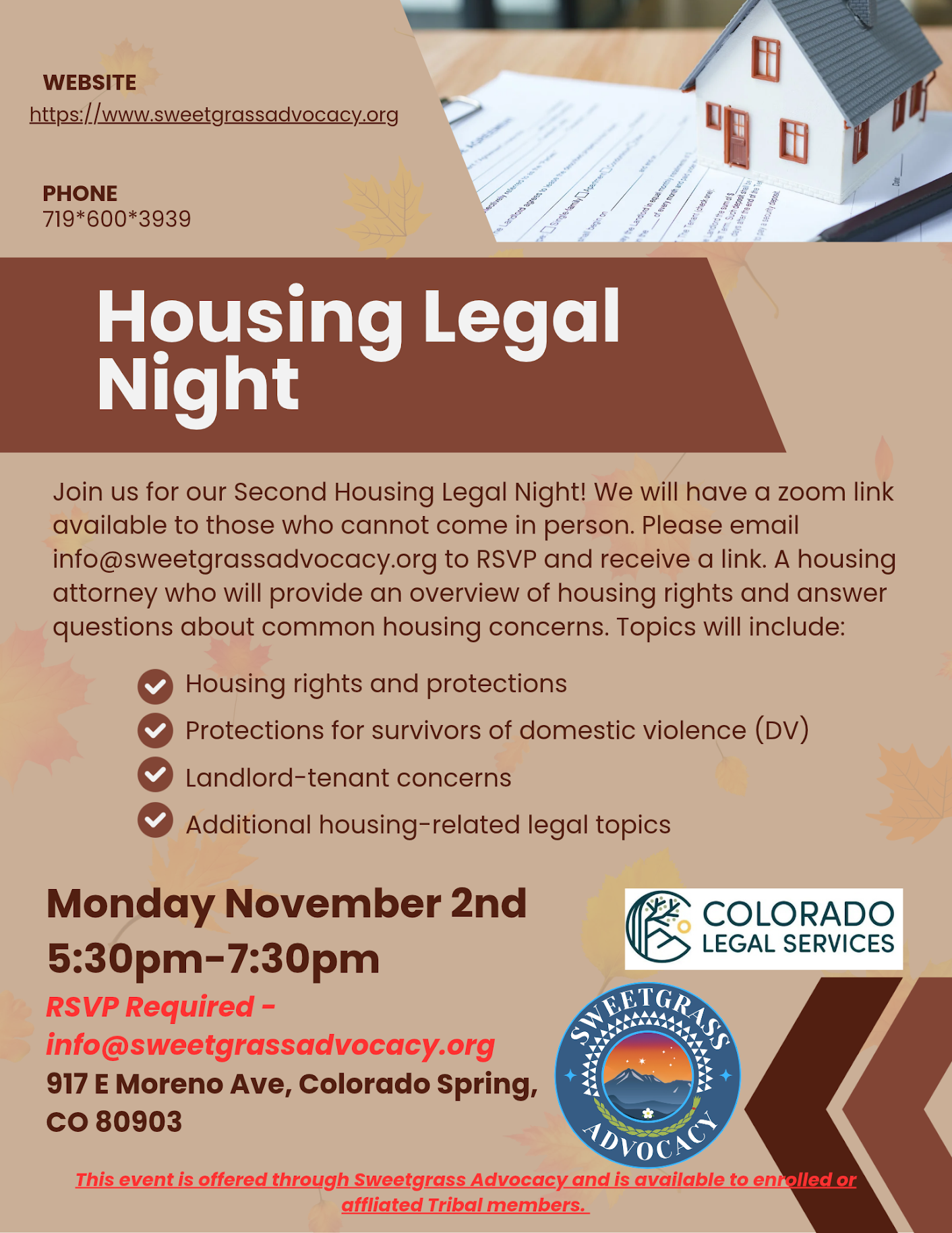 Free Housing Legal Night