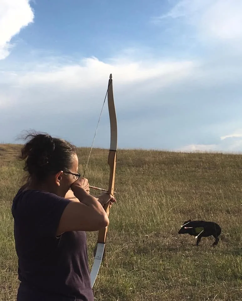 Archery lesson at cultural immersion camp