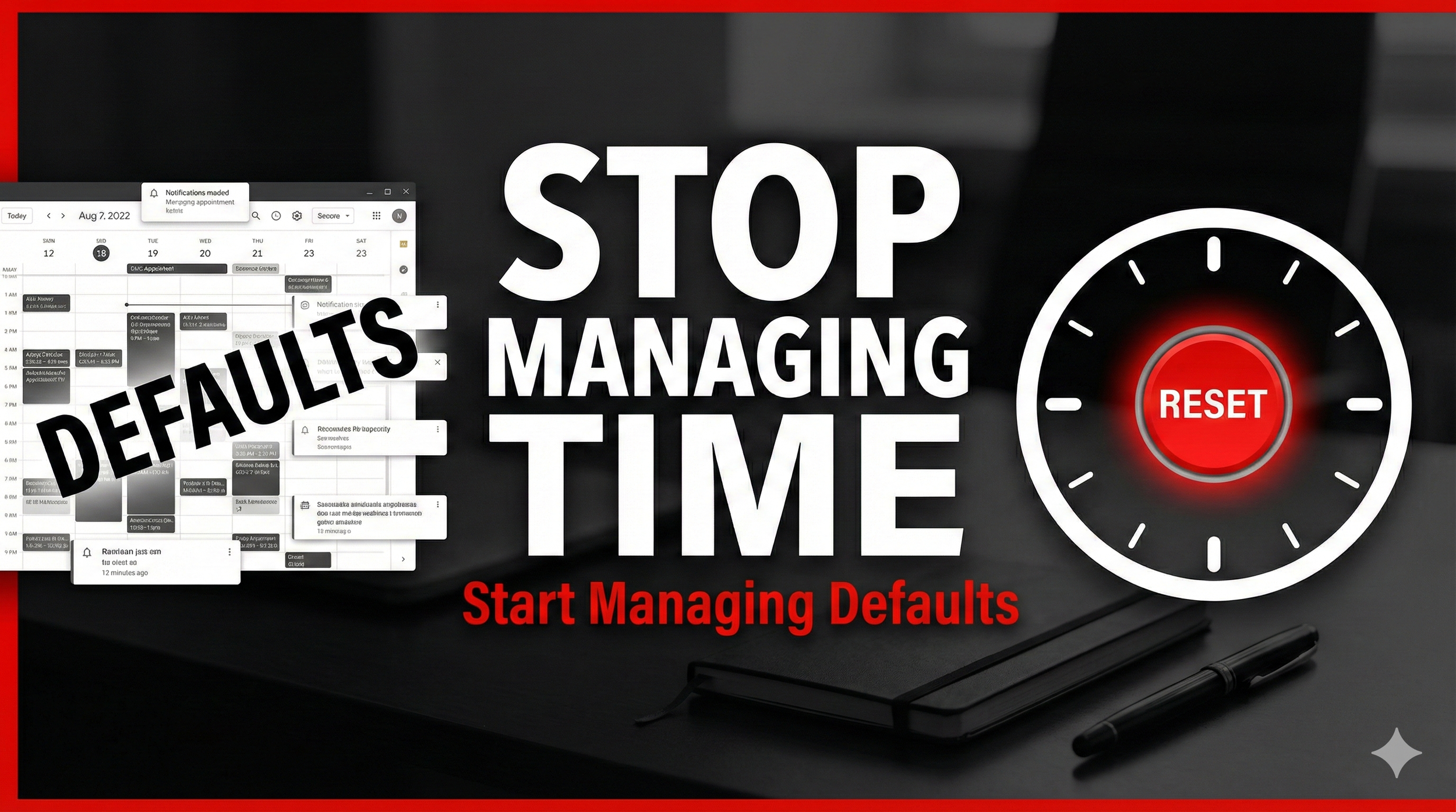 Stop Managing Time. Start Managing Defaults.