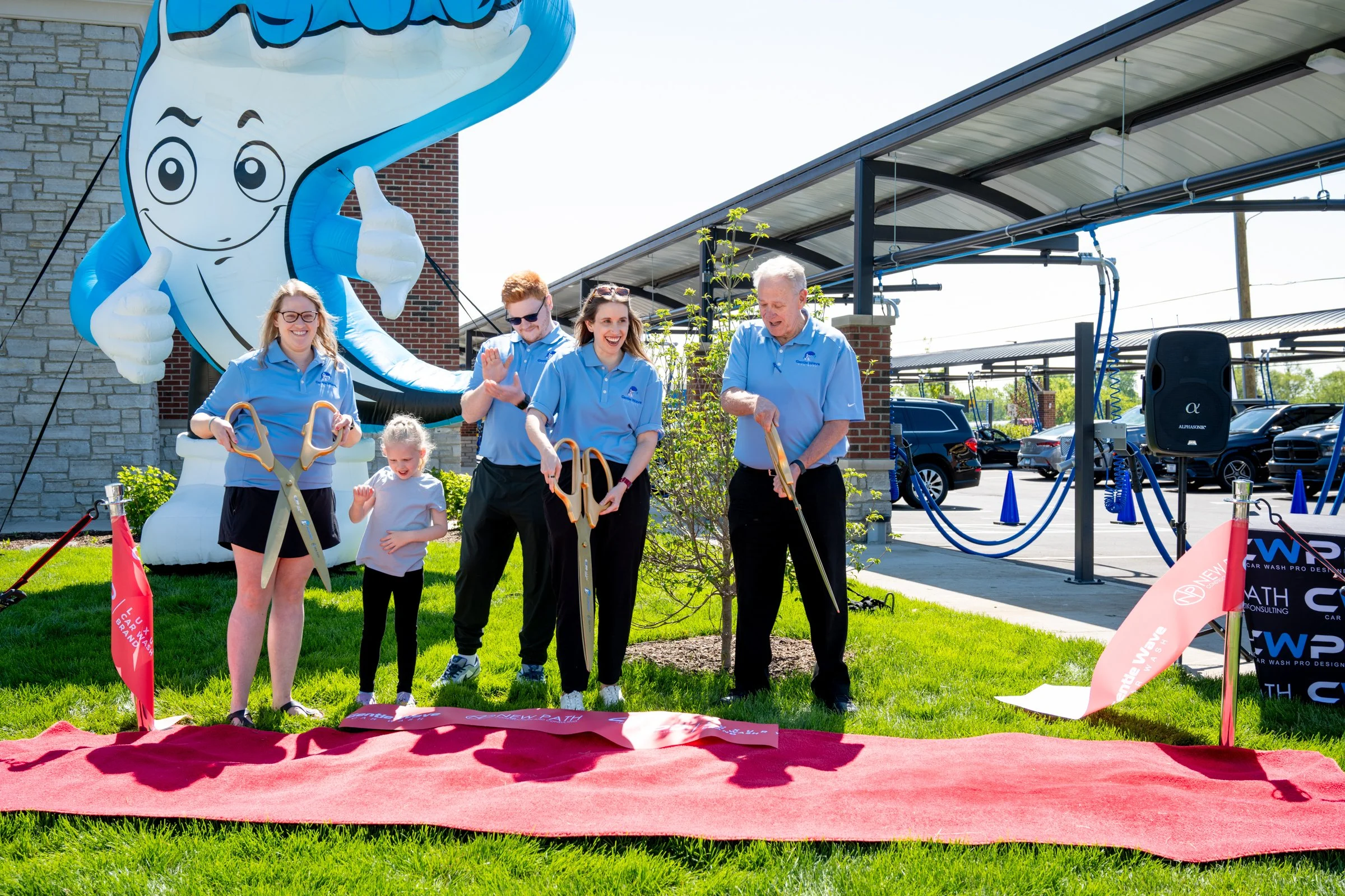 Gentle Wave Car Wash ribbon cutting, South Bend, Indiana