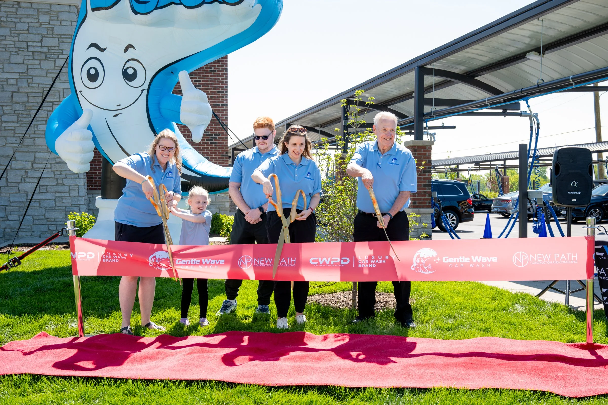 Gentle Wave Car Wash ribbon cutting, South Bend, Indiana