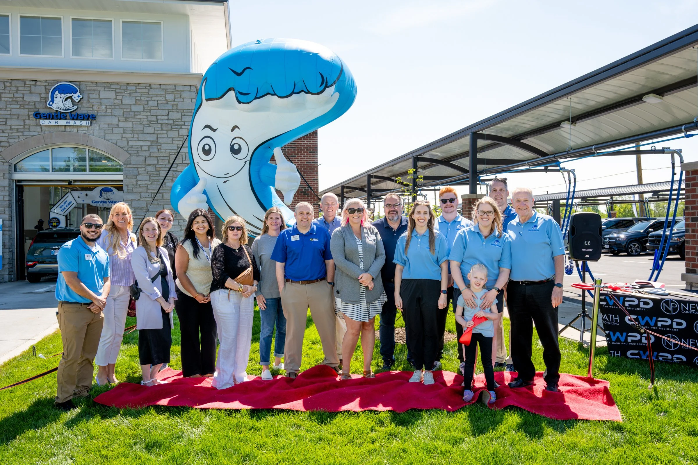 Gentle Wave Car Wash ribbon cutting, South Bend, Indiana