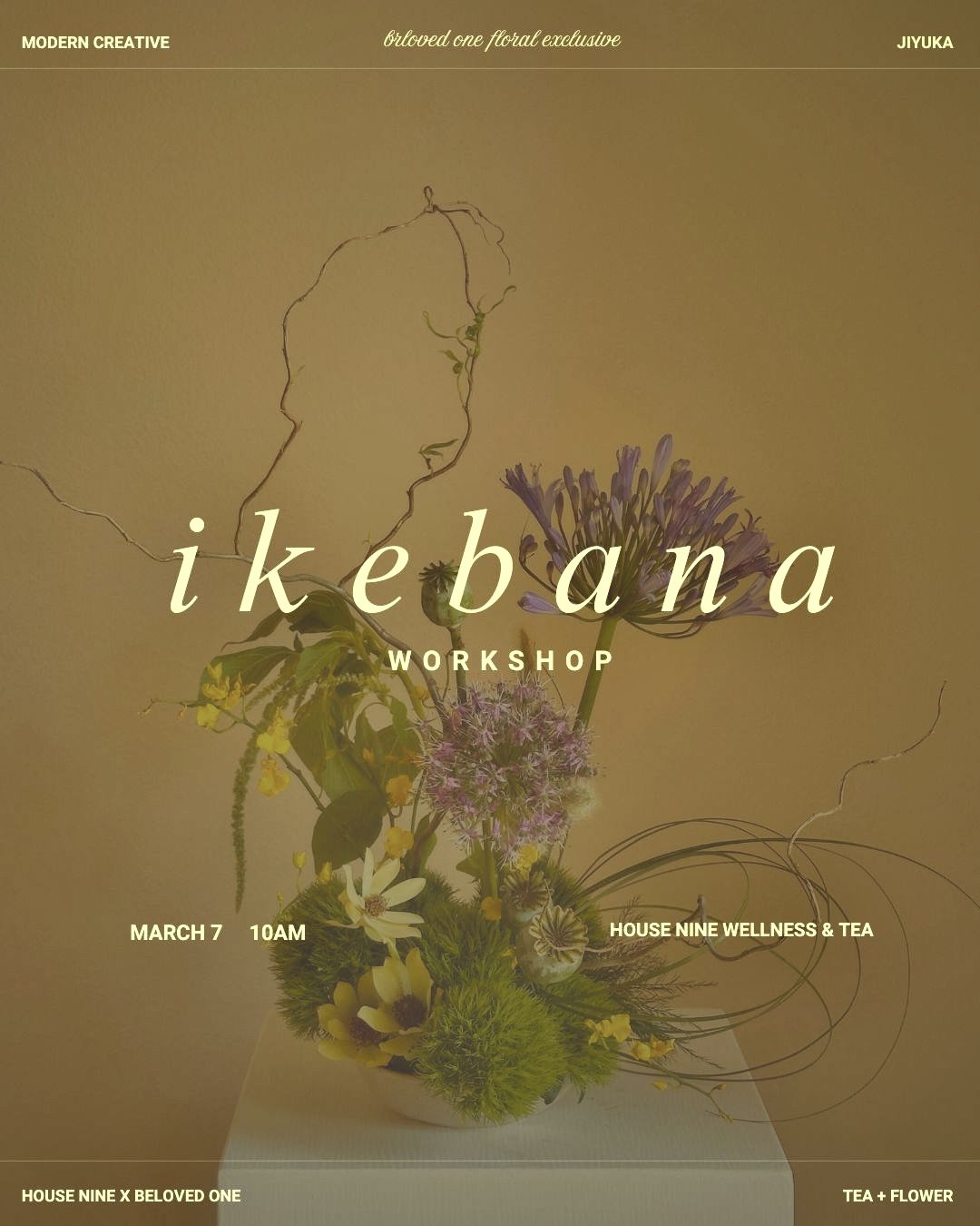 Ikebana - Japanese art of flower arranging with Beloved One