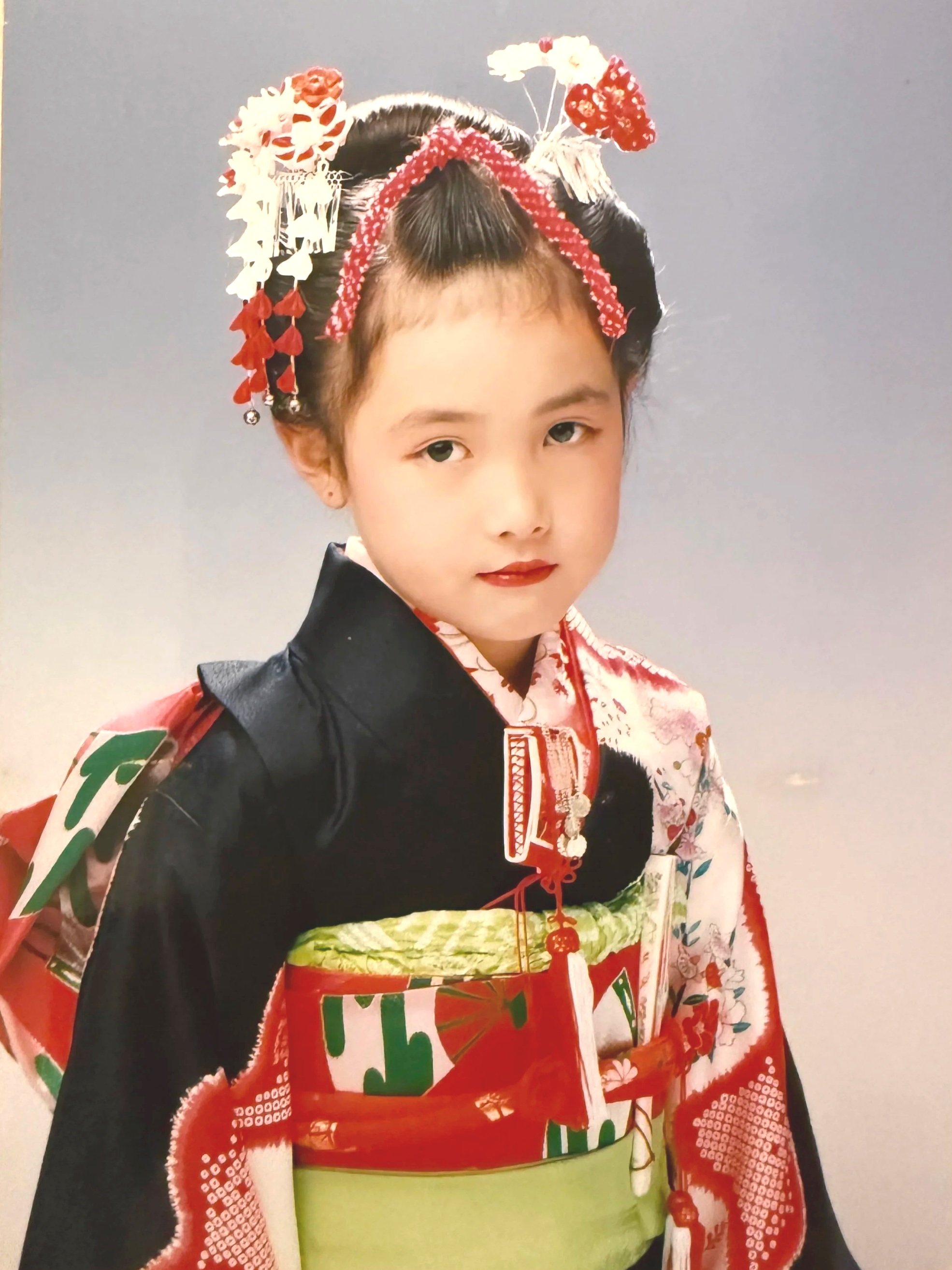 Young Miho in Kimono, Shichi go san celebration
