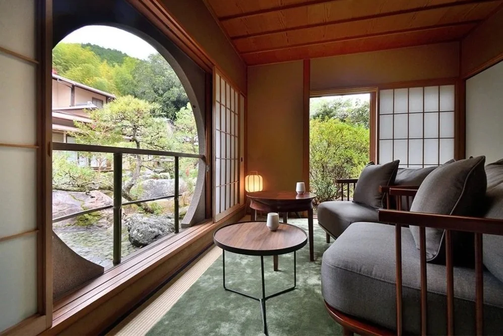 Private in room onsen, intimate wellness retreat to cultivate calm and mindfulness