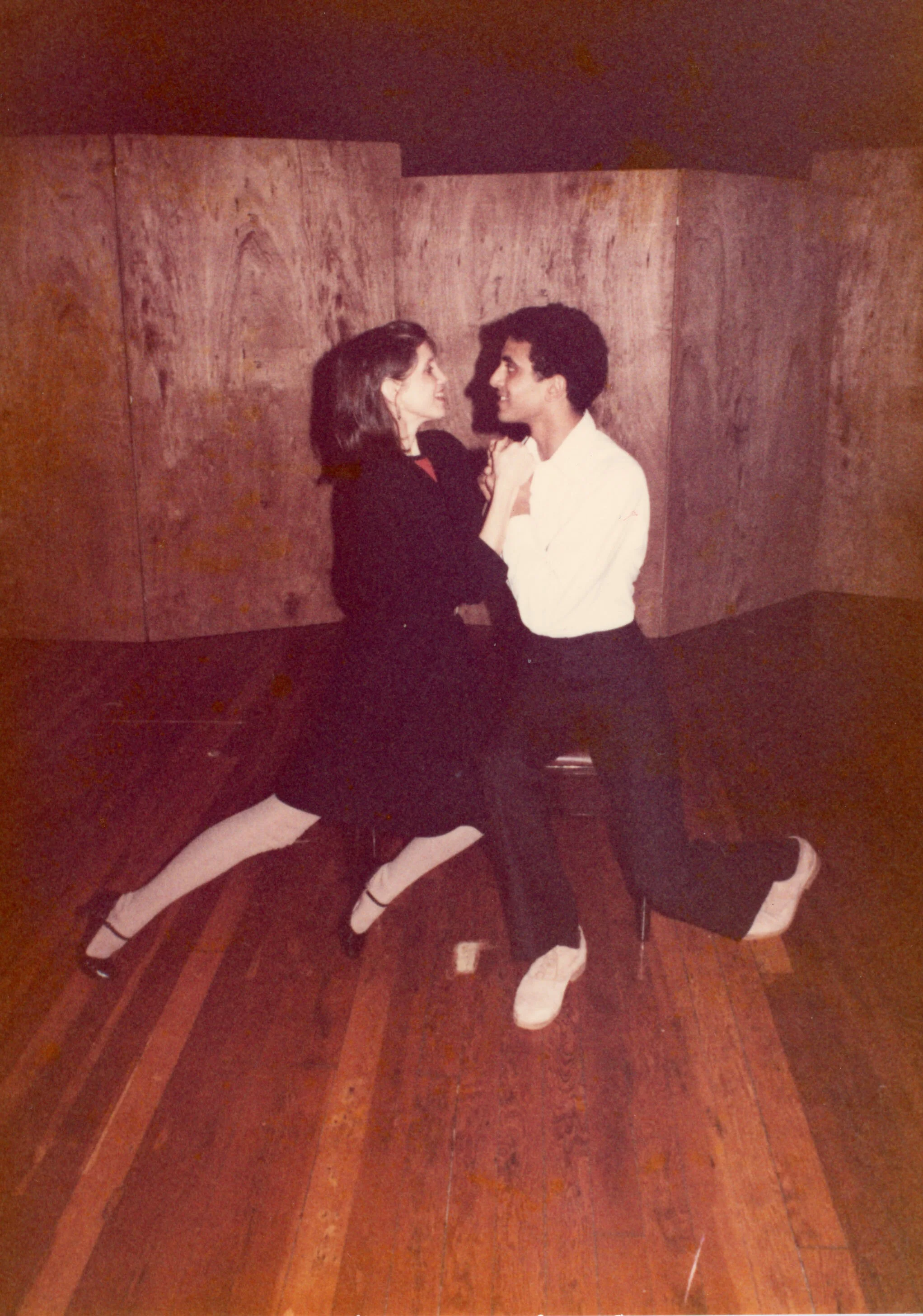 Banana Split rehearsal at Terminal City Dance Studio, 531 Carrall Street with Savannah Walling and Ahmed Hassan. Choreographed by Savannah Walling with music by Elyra Campbell. 1982. Photographer unknown. Terry Hunter and Savannah Walling’s Terminal